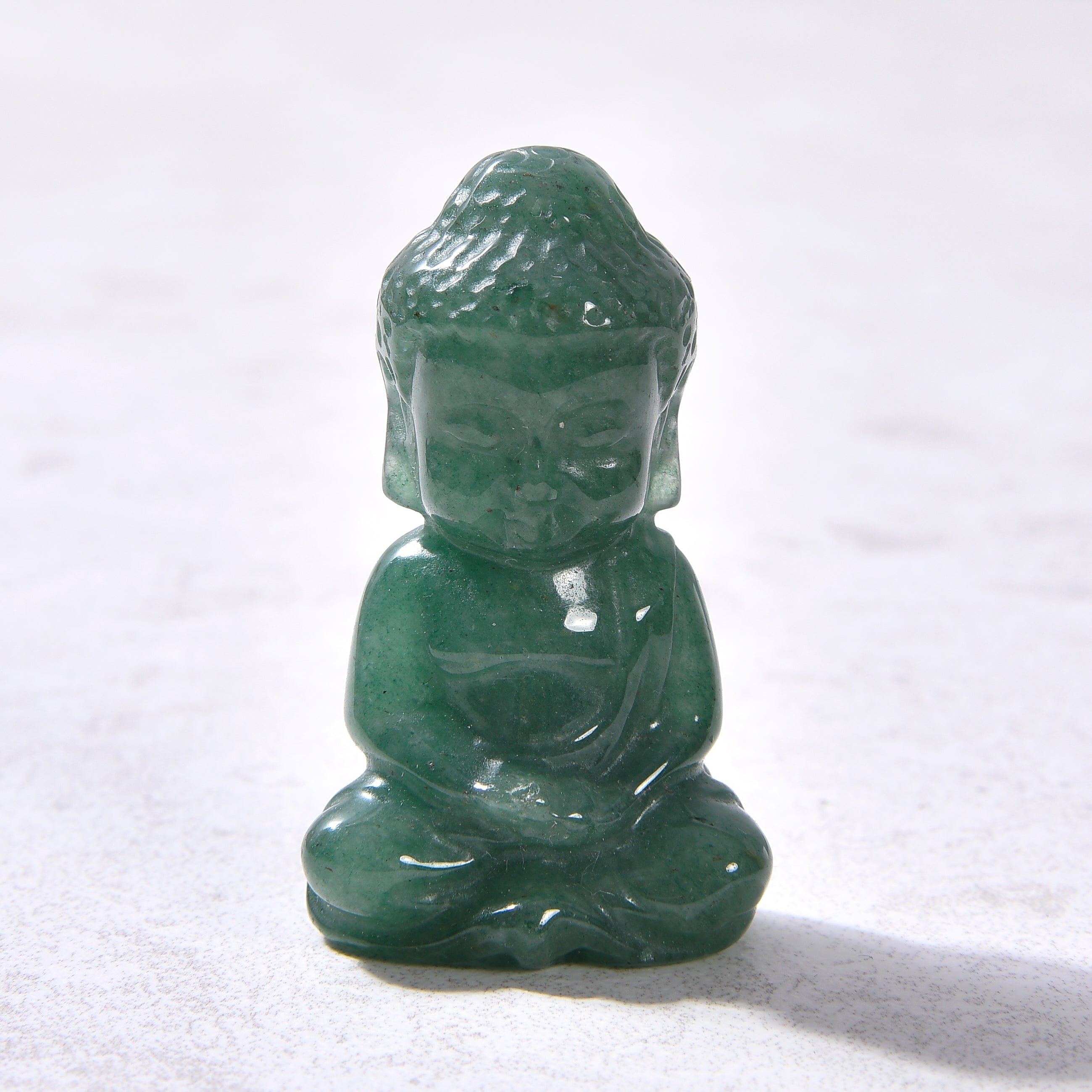 KALIFANO Gemstone Carvings 2" Aventurine Baby Buddha Natural Gemstone Carving CV20-B-AV