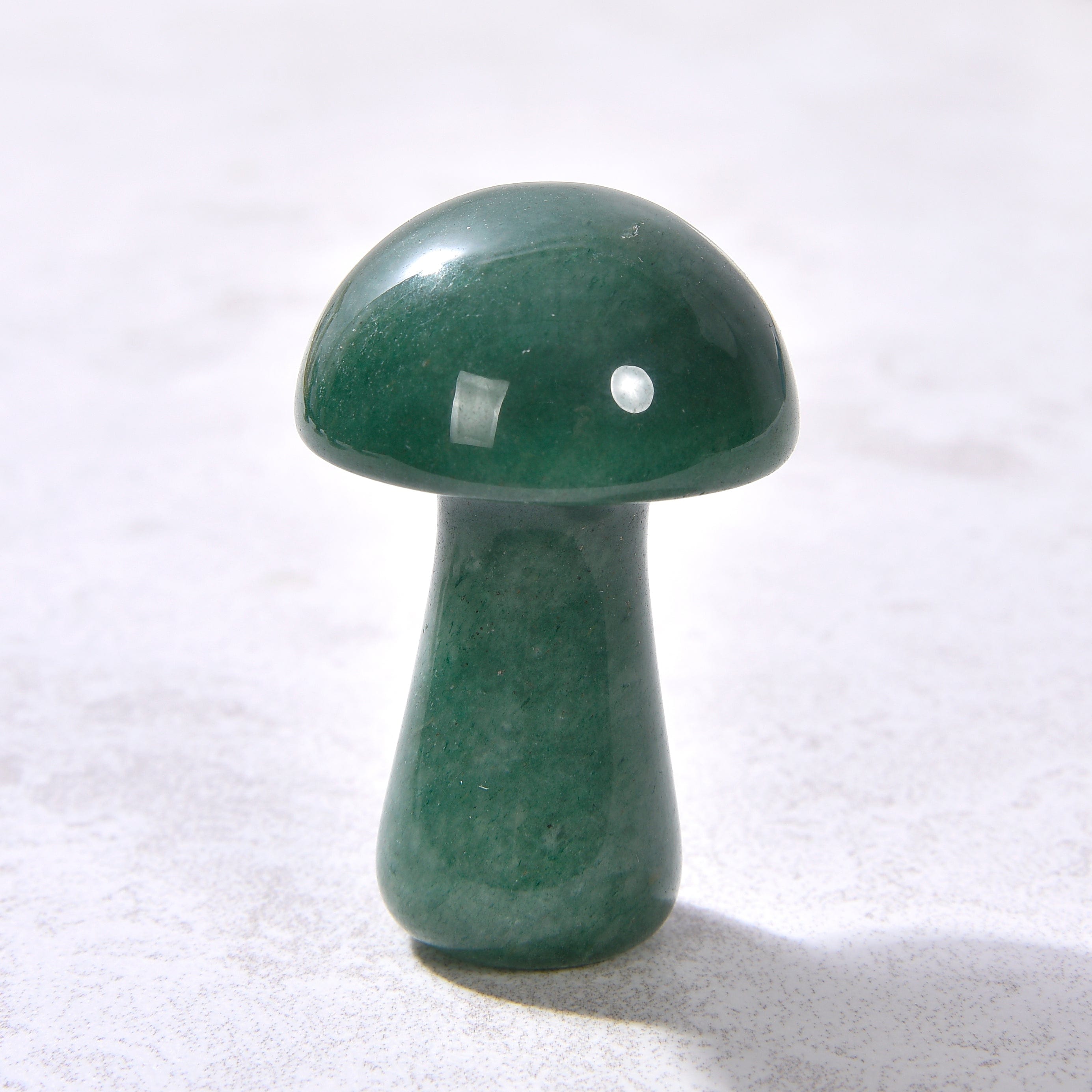 KALIFANO Gemstone Carvings 2" Aventurine Mushroom Natural Gemstone Carving CV12-M-AV