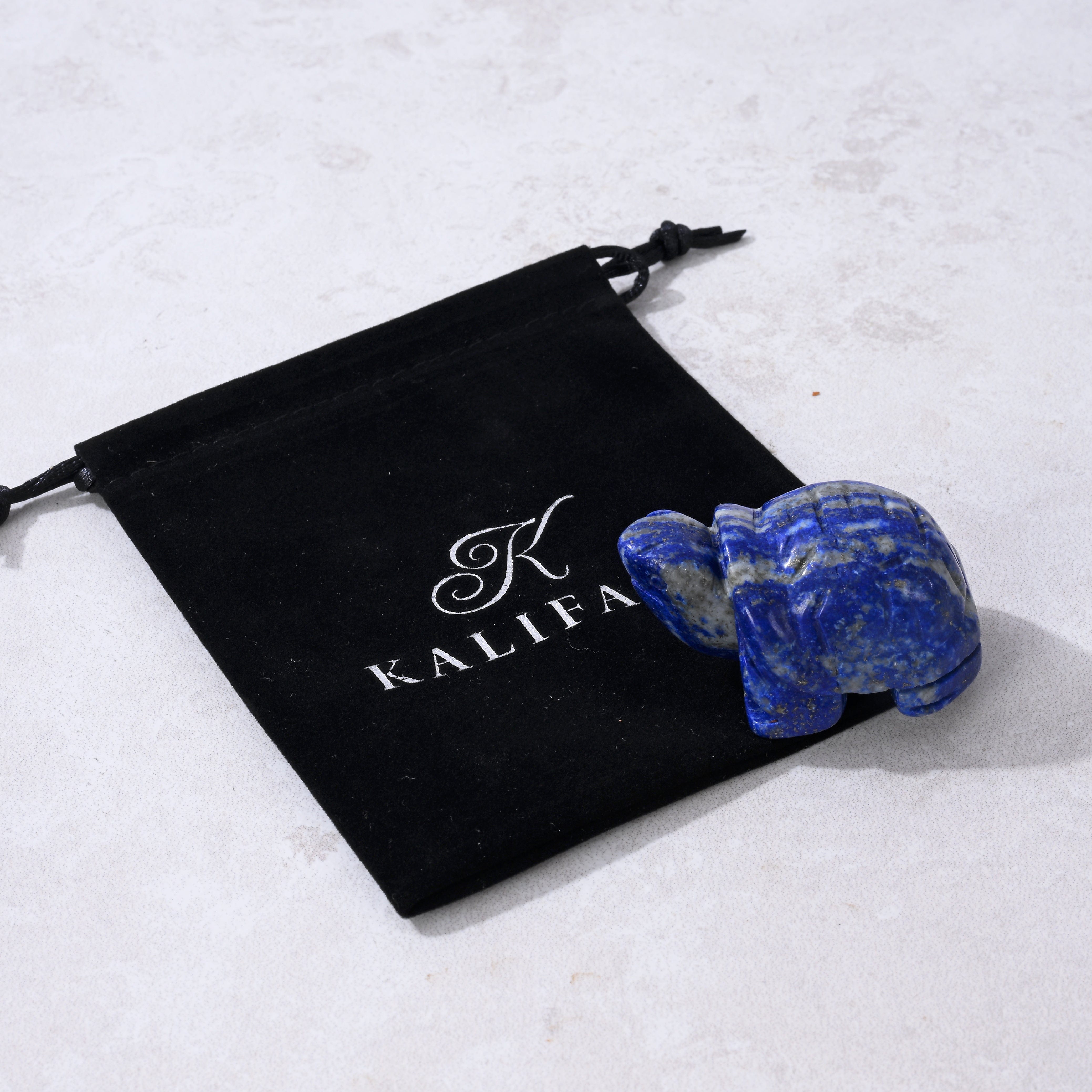 Kalifano Gemstone Carvings 2" Lapis Turtle Natural Gemstone Carving CV14-T-LP