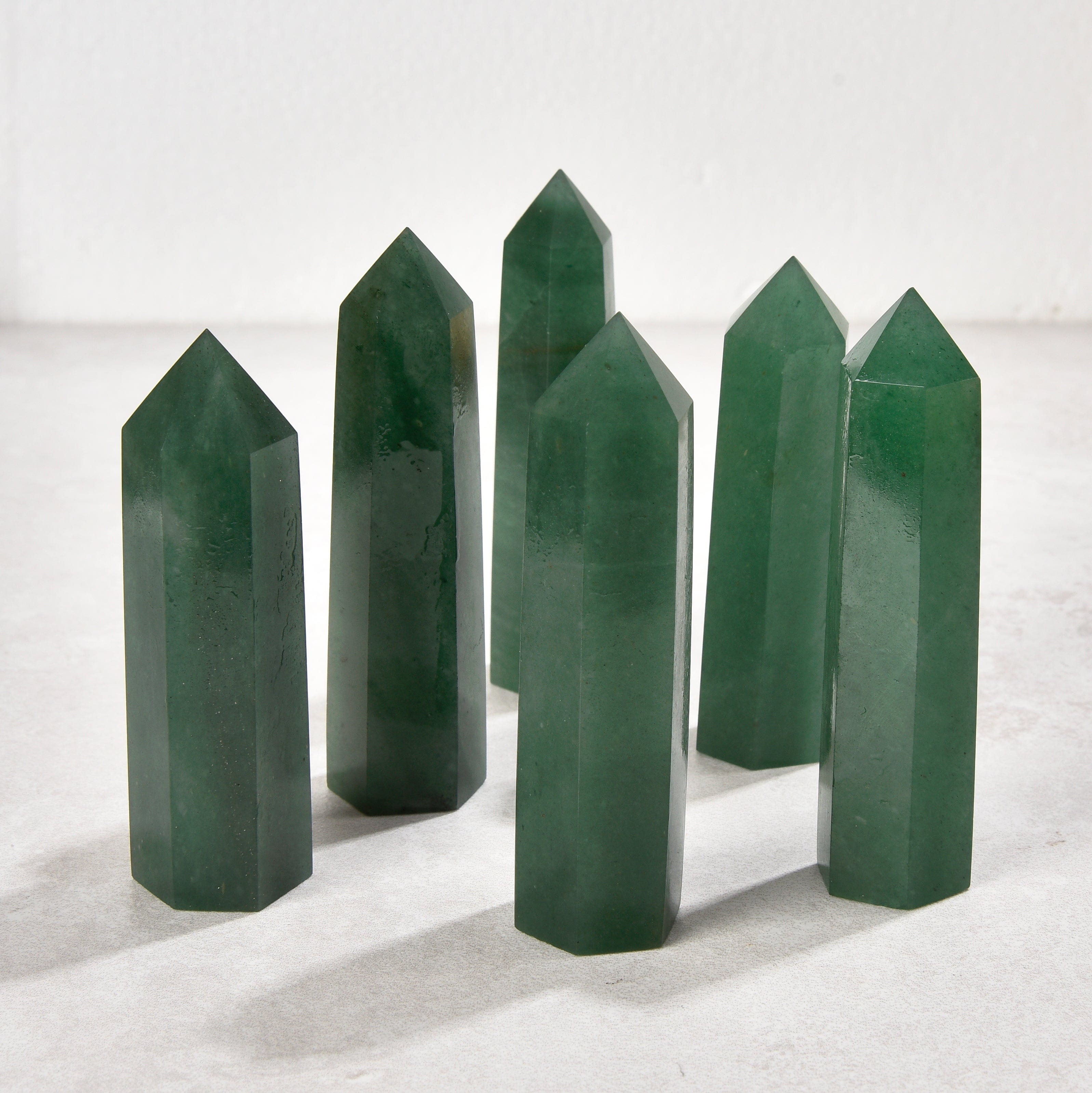 KALIFANO Gemstone Carvings 3.5" Aventurine Obelisk Tower Gemstone Carving GOT810-AV