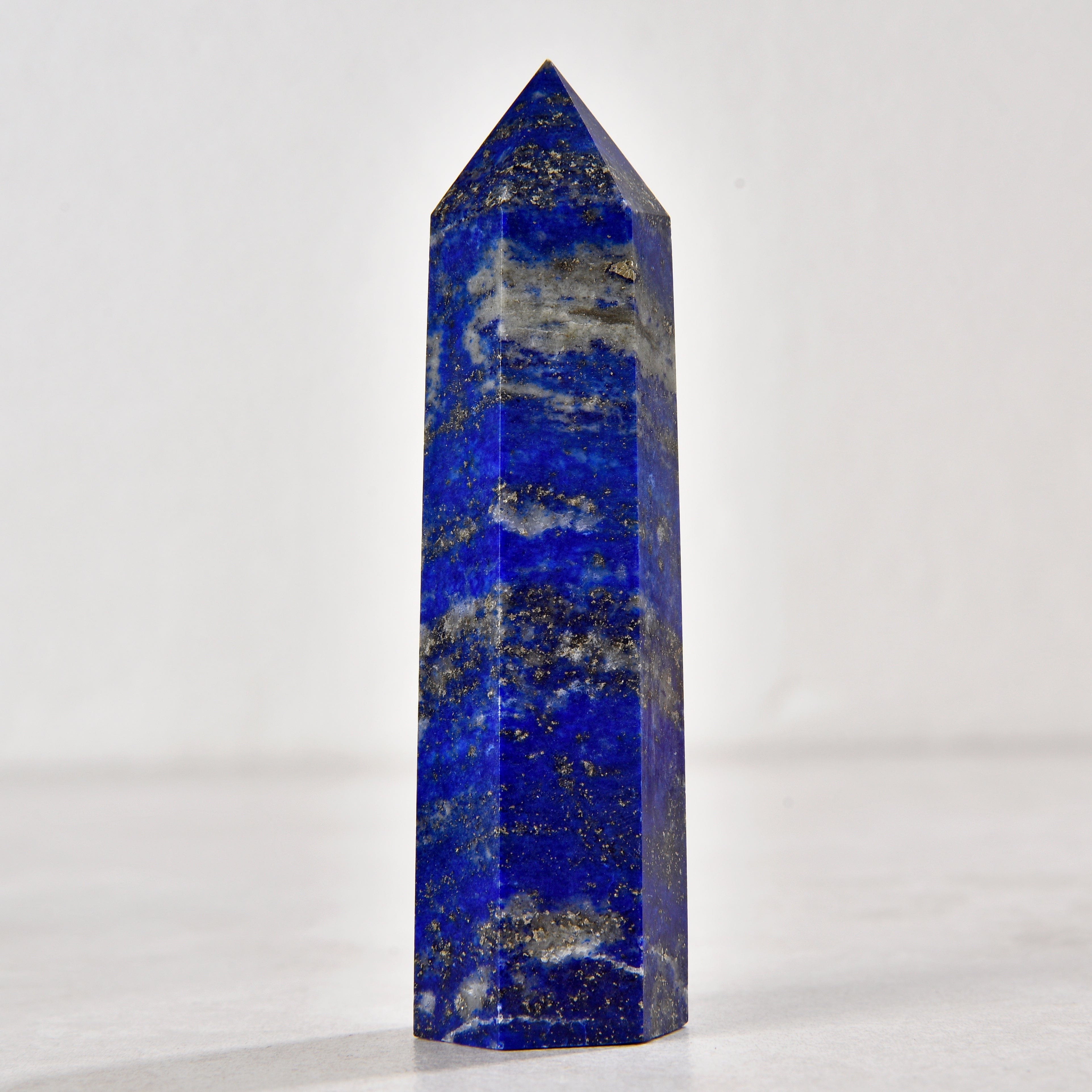 KALIFANO Gemstone Carvings 3.5" Lapis Obelisk Tower Gemstone Carving GOT810-LP