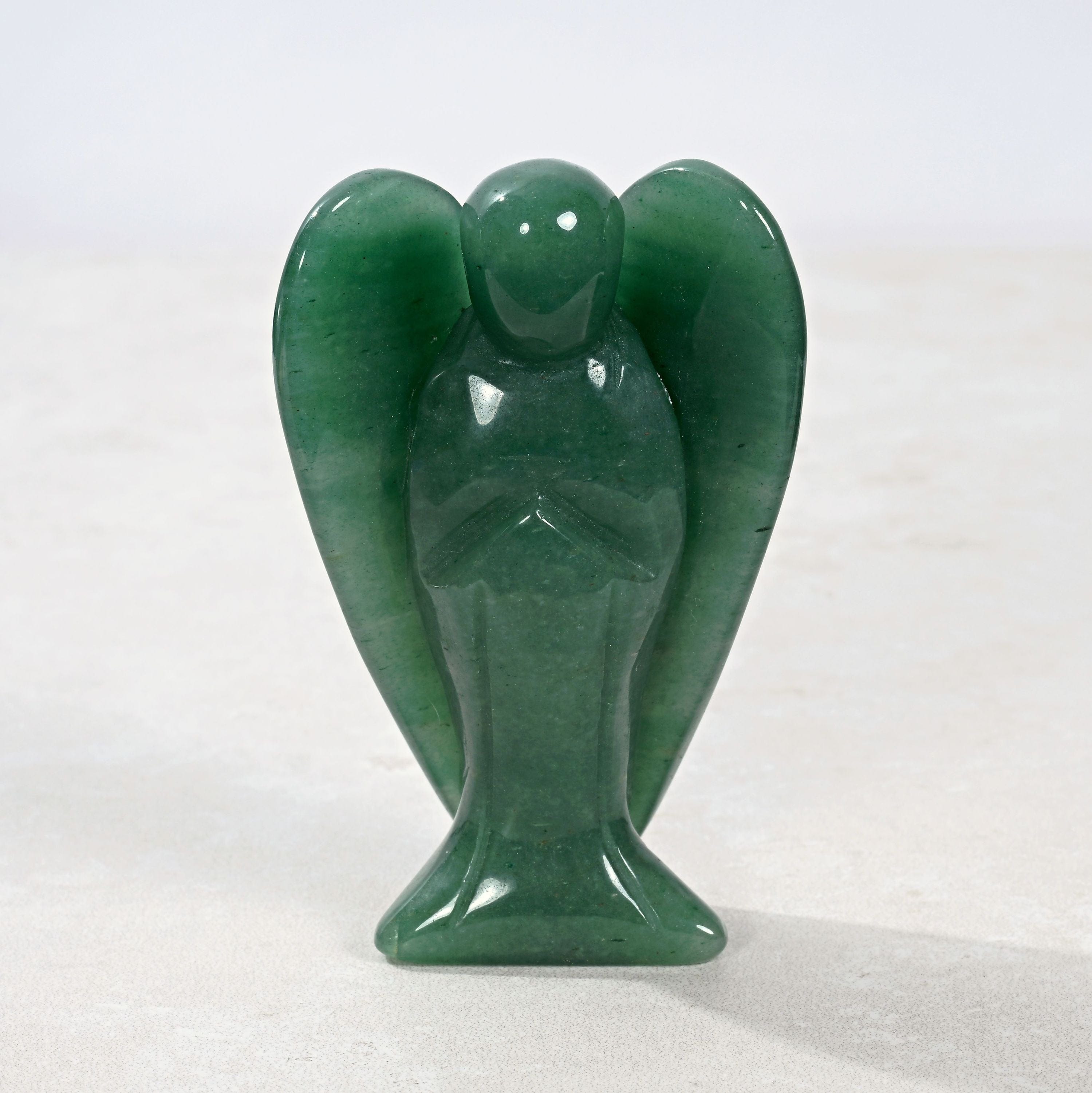 Kalifano Gemstone Carvings 3" Aventurine Angel Natural Gemstone Carving CV52-A-AV