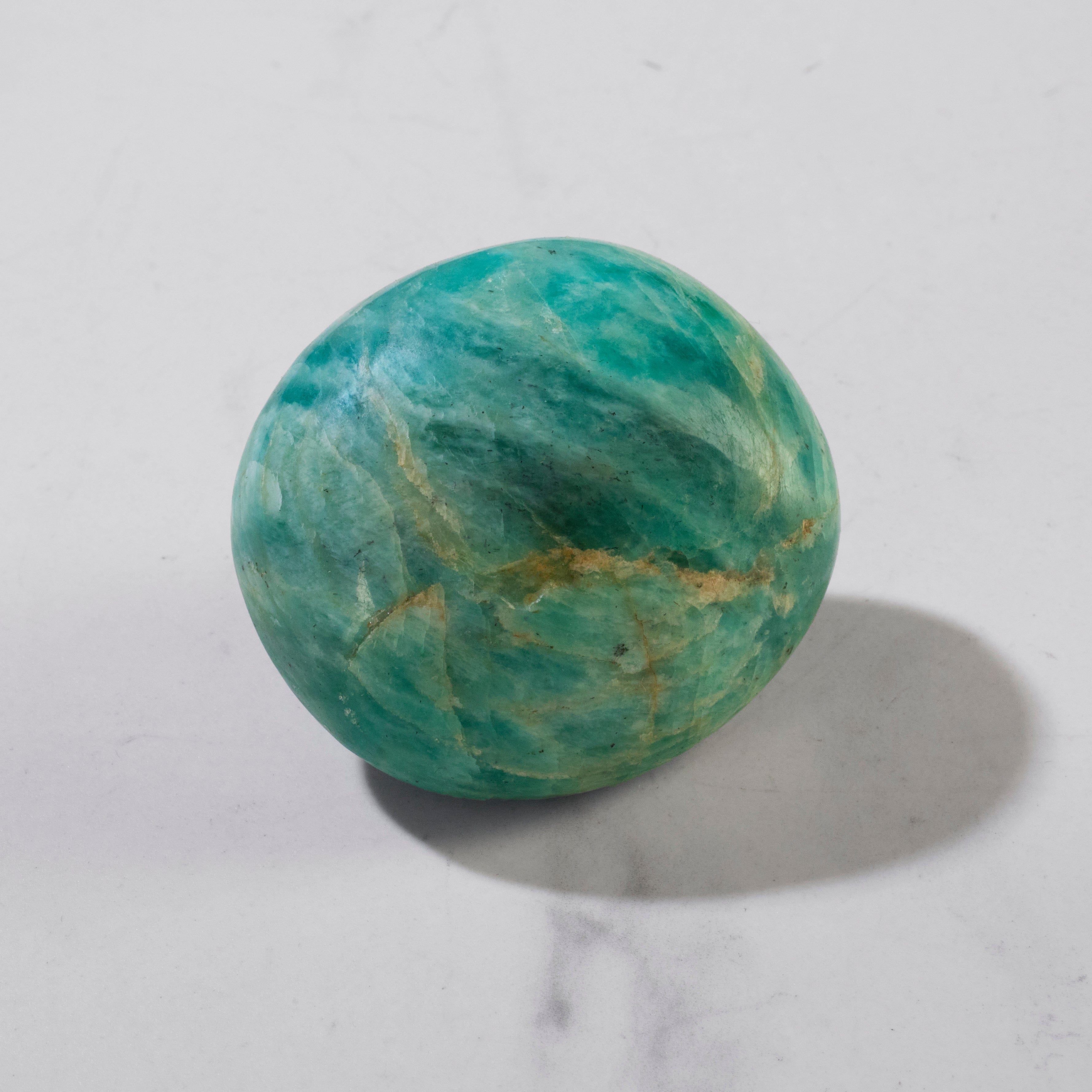 KALIFANO Gemstone Carvings Amazonite Palm Stone PS60-AZ