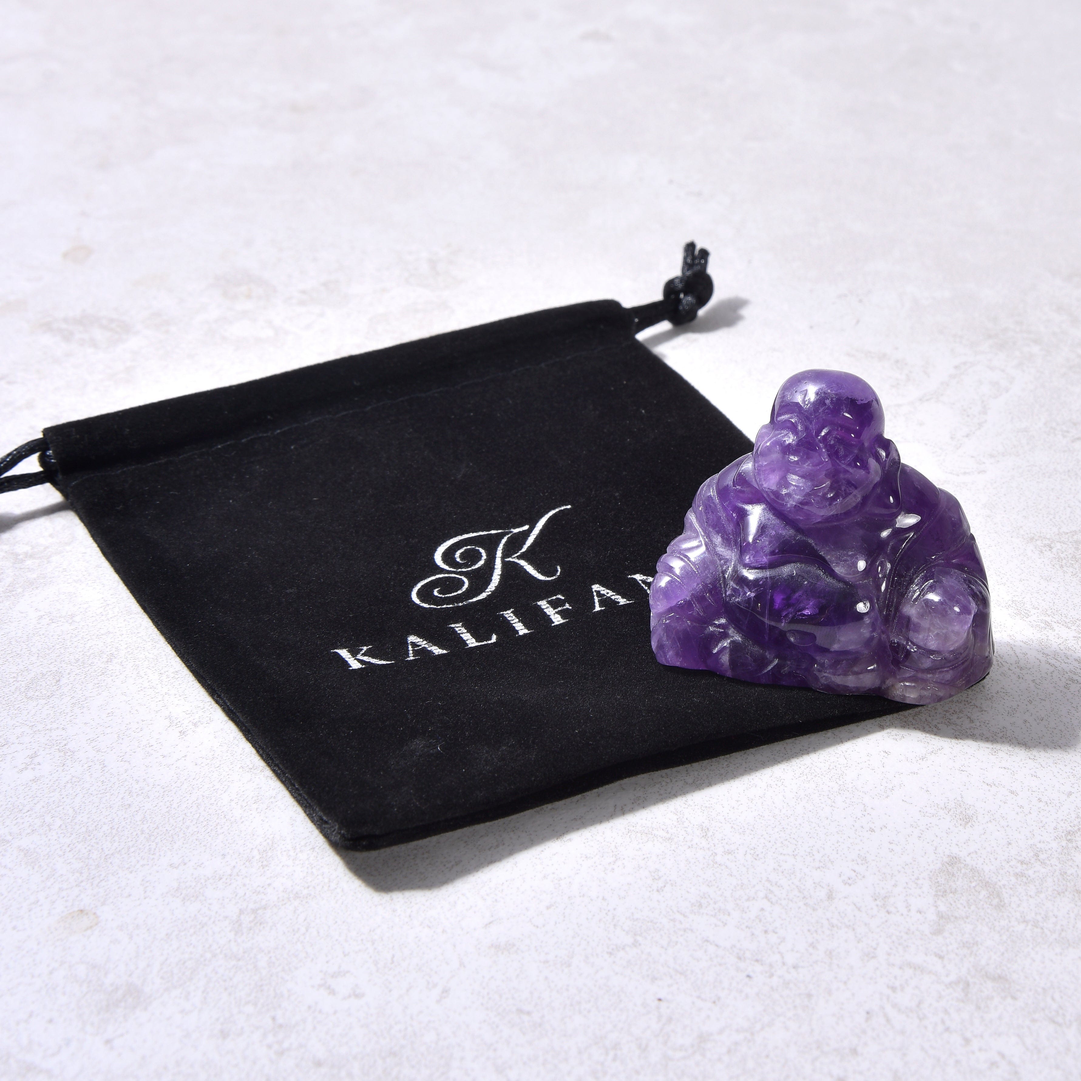 Kalifano Gemstone Carvings Amethyst Buddha 2" Gemstone Carving CV30-B-AM