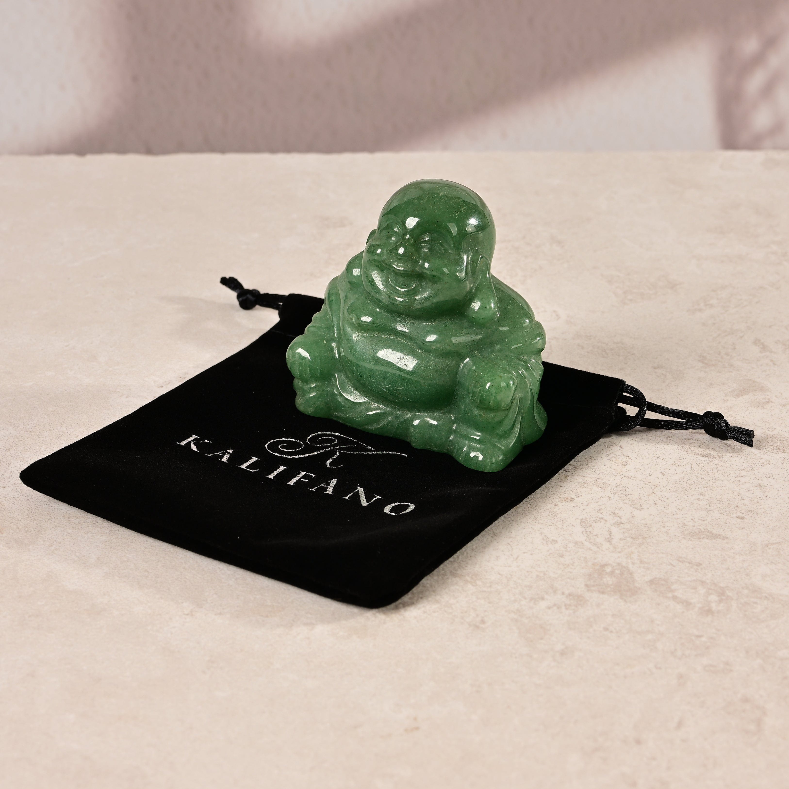 Kalifano Gemstone Carvings Aventurine Buddha 2.5" Gemstone Carving CV55-B-AV