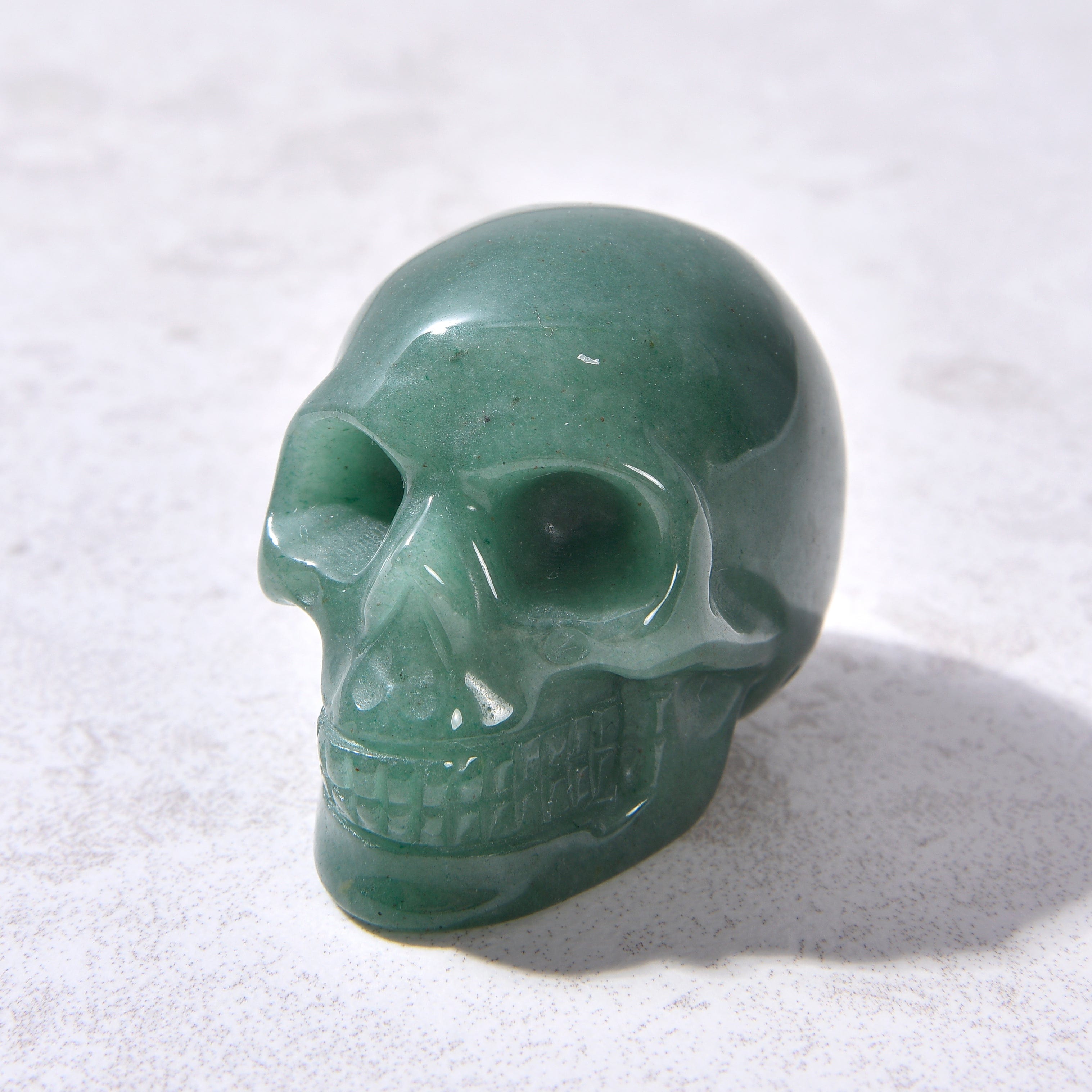 Kalifano Gemstone Carvings Aventurine Skull 2'' Natural Gemstone Carving CV29-SK-AV