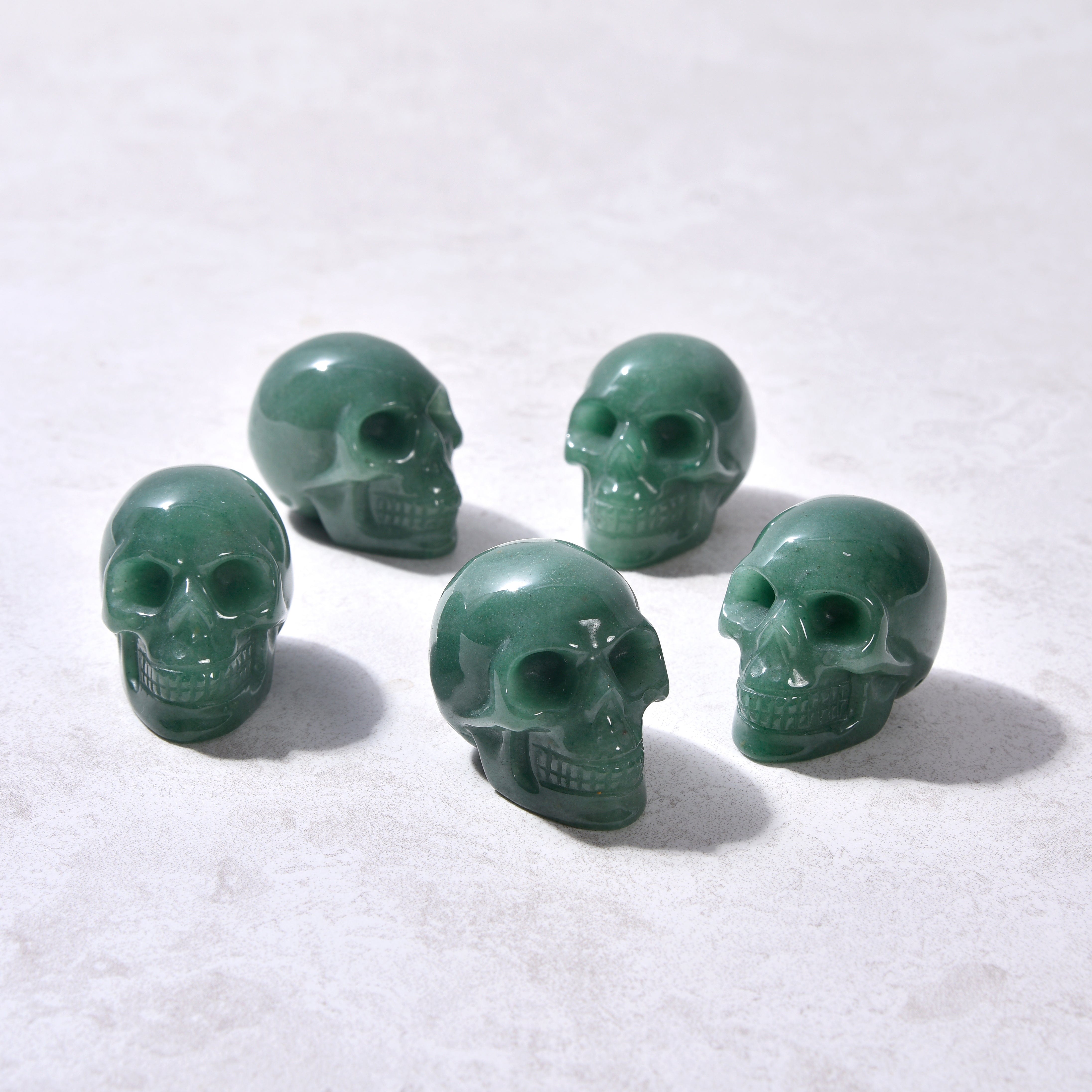 Kalifano Gemstone Carvings Aventurine Skull 2'' Natural Gemstone Carving CV29-SK-AV