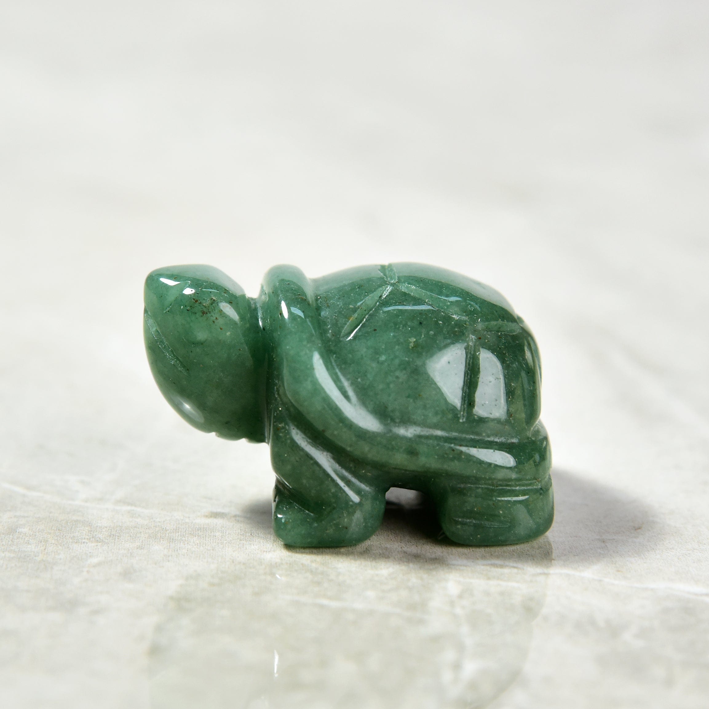 Kalifano Gemstone Carvings Aventurine Turtle 1.5" Gemstone Carving CV13-T-AV