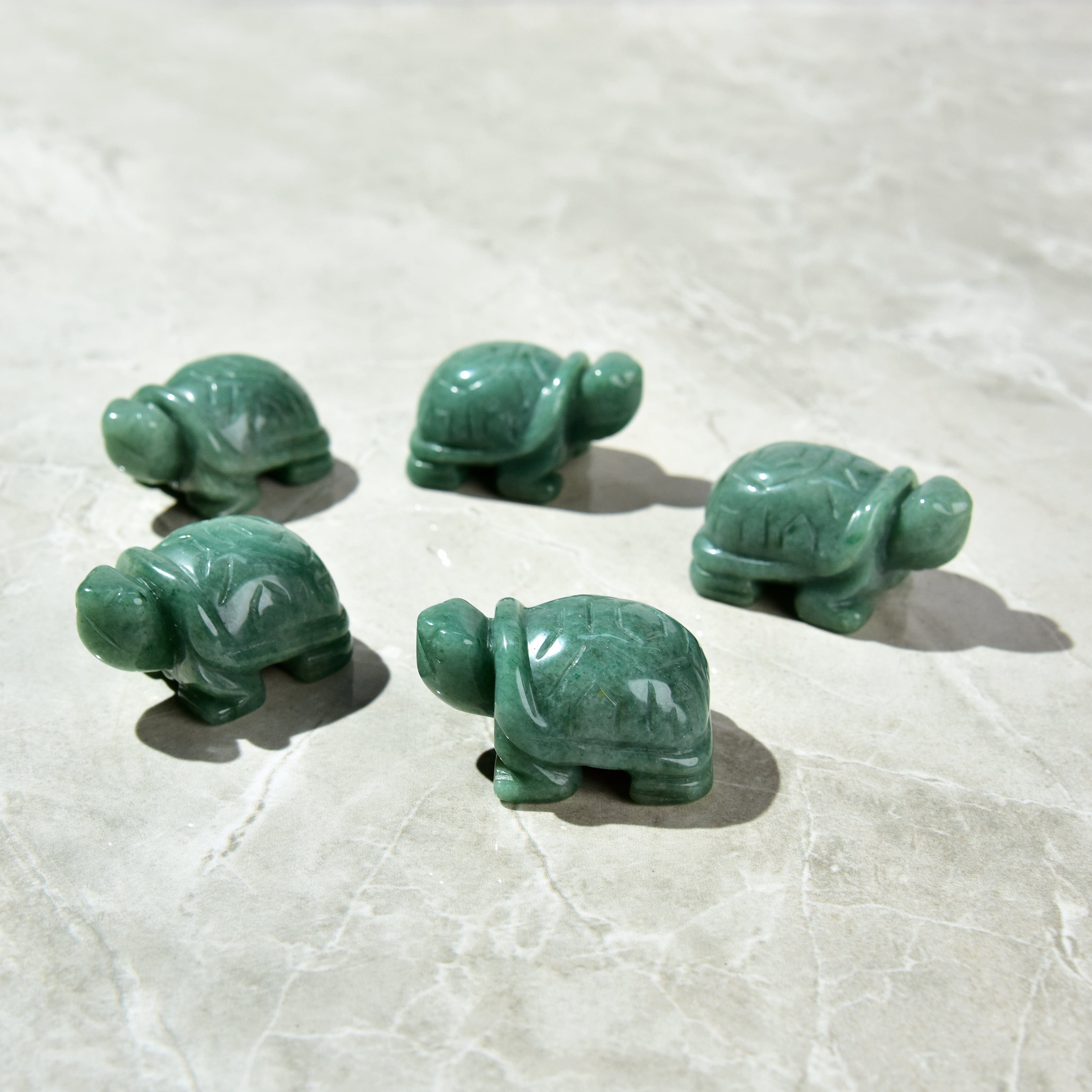 Kalifano Gemstone Carvings Aventurine Turtle 2'' Natural Gemstone Carving CV14-T-AV