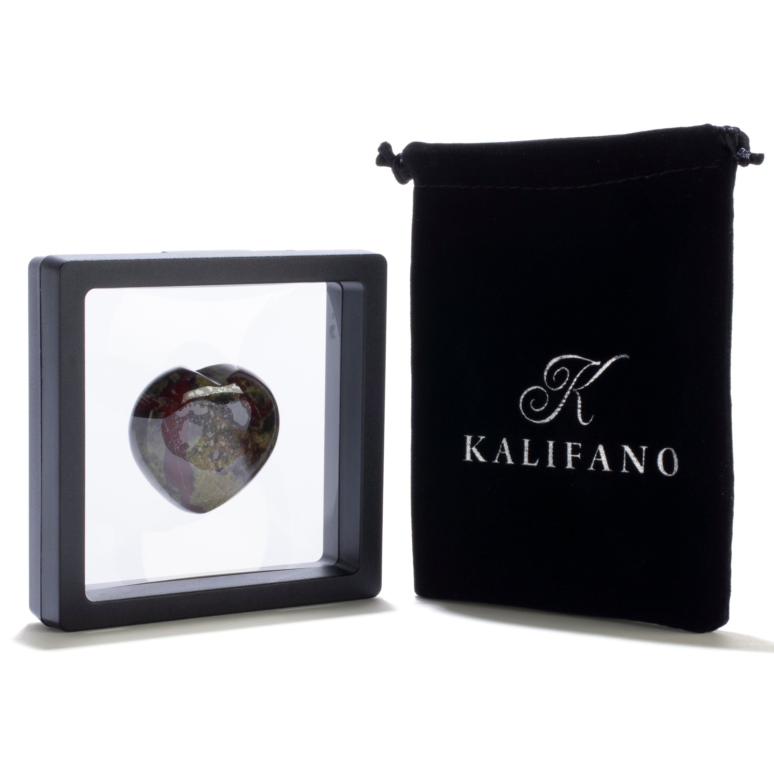 Kalifano Gemstone Carvings Bloodstone Heart Carving GH40-BS