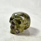 Bloodstone Skull 2'' Natural Gemstone Carving