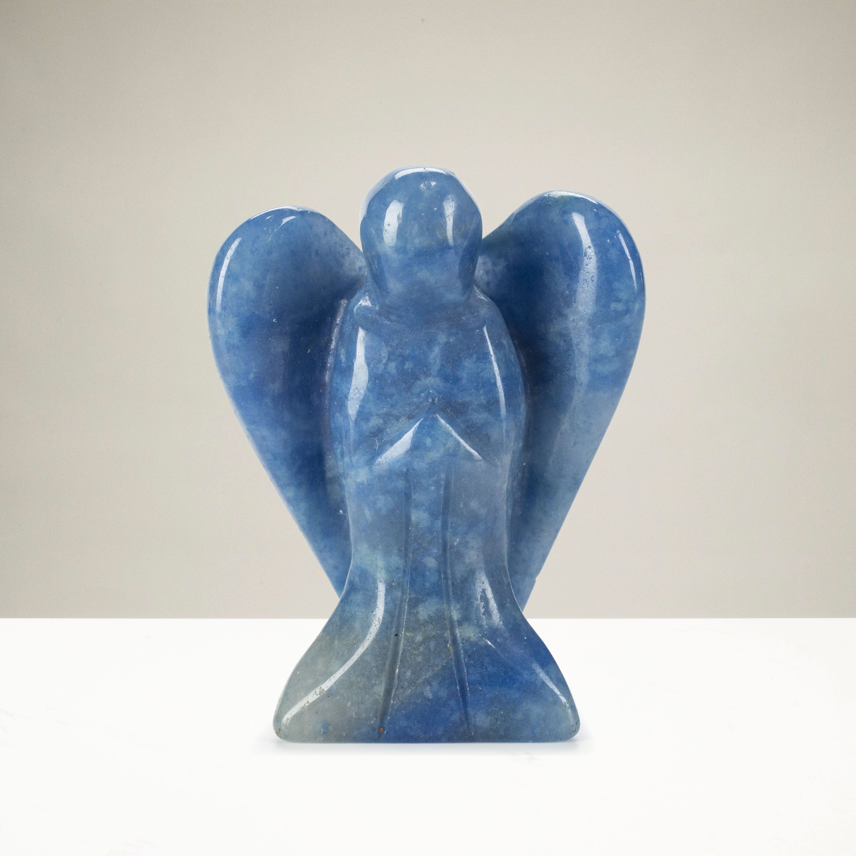 Kalifano Gemstone Carvings Blue Aventurine Angel Small Gemstone Carving CV7-A-BA
