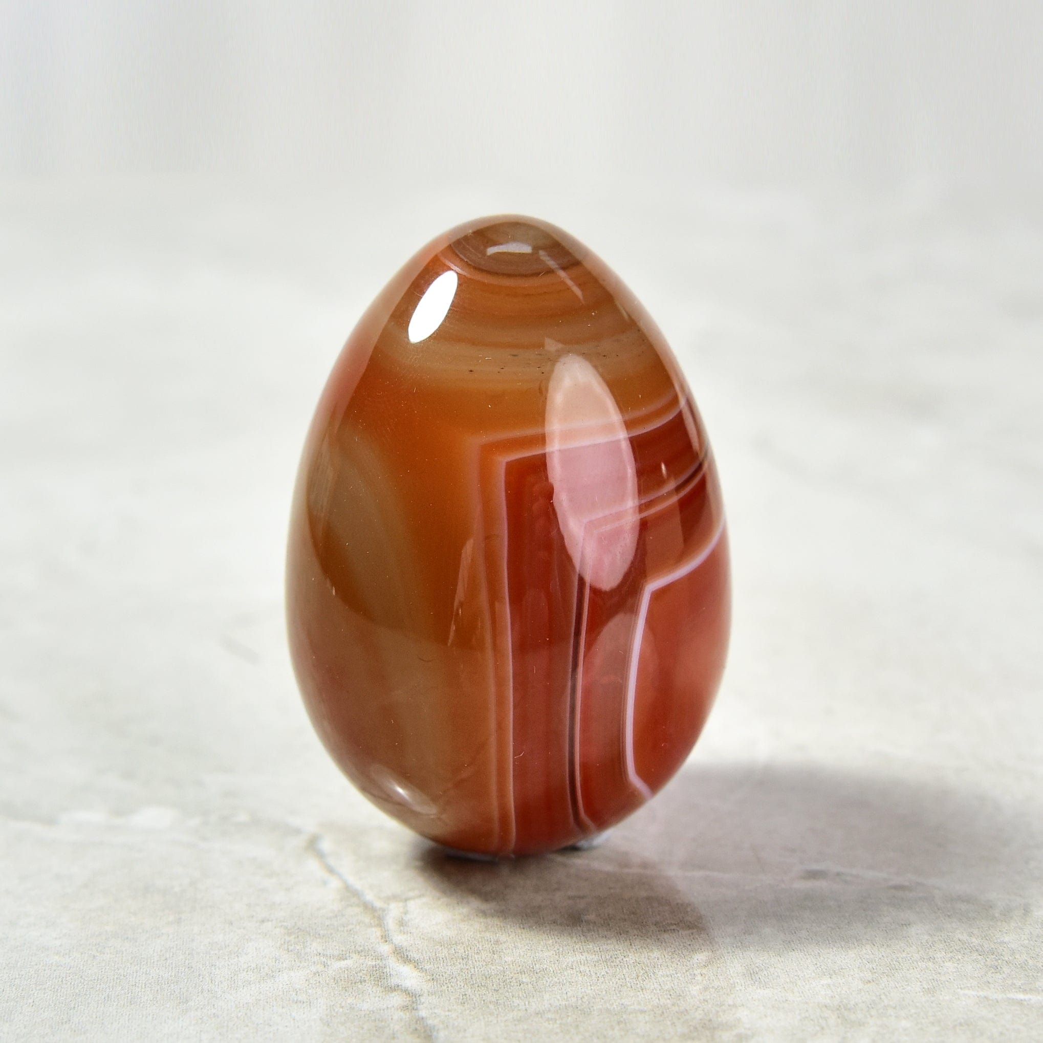 Kalifano Gemstone Carvings Carnelian Egg Carving CV14-EG-CR