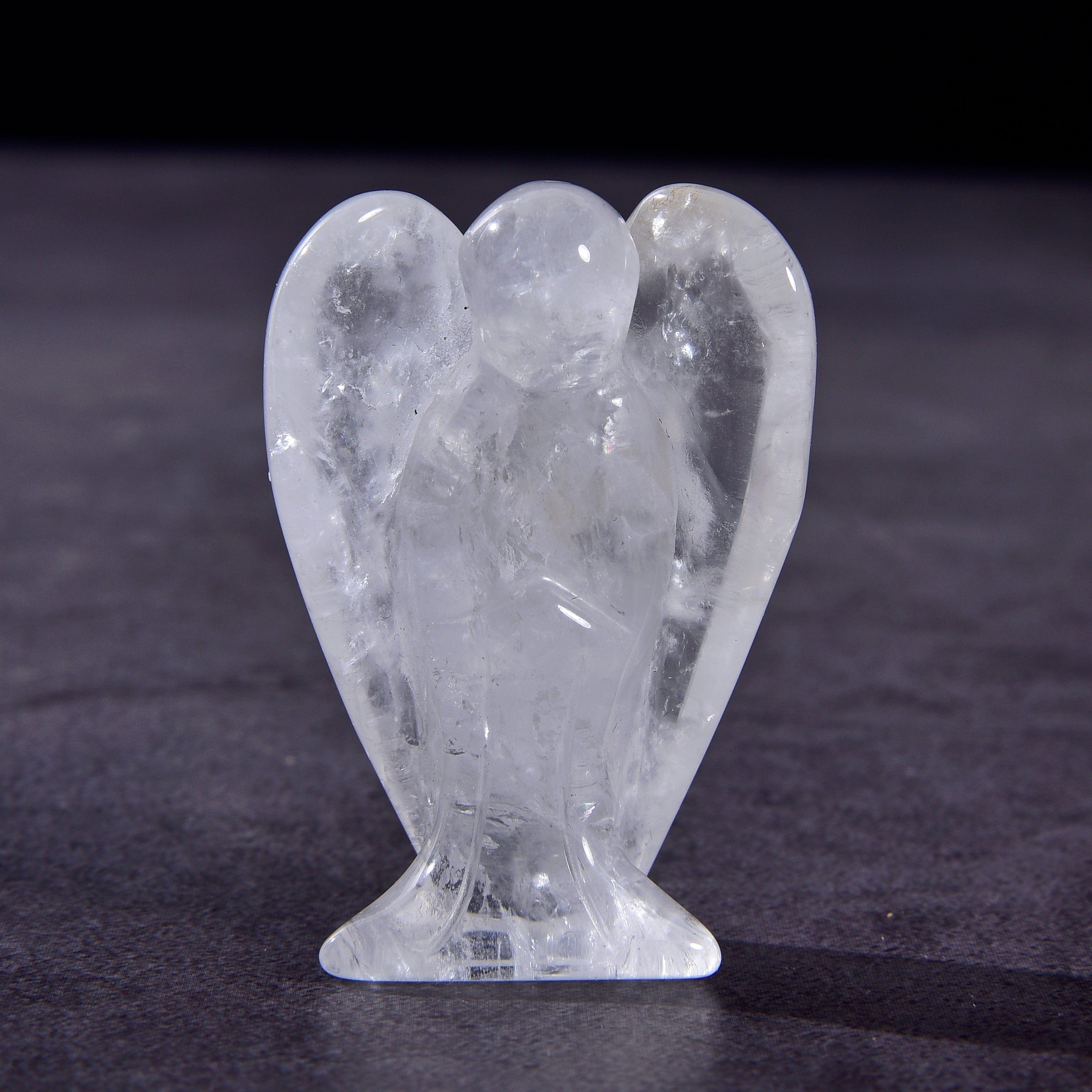 Kalifano Gemstone Carvings Clear Quartz Angel 2" Natural Gemstone Carving CV13-A-CQ