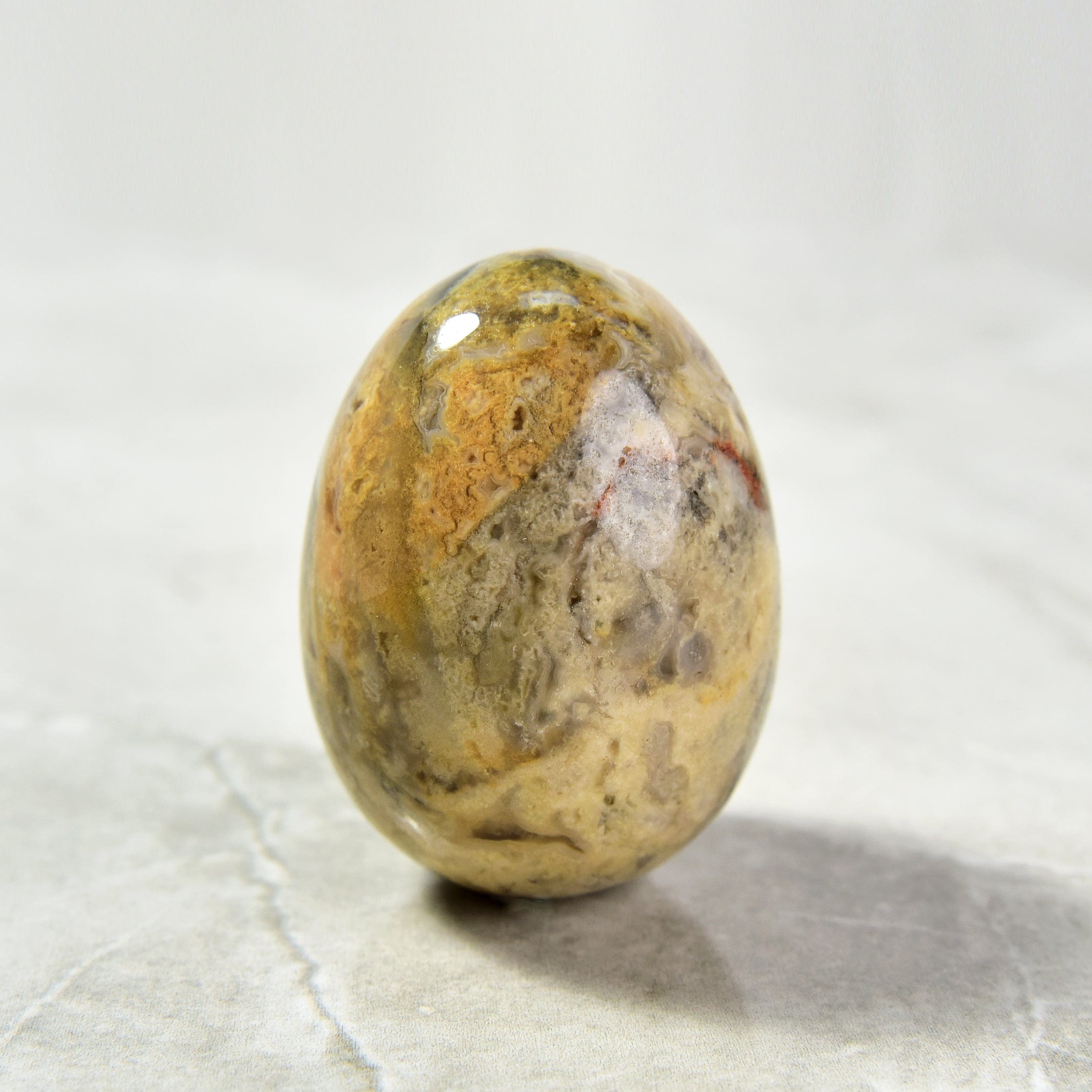 Kalifano Gemstone Carvings Crazy Lace Agate Egg Carving CV14-EG-CLA