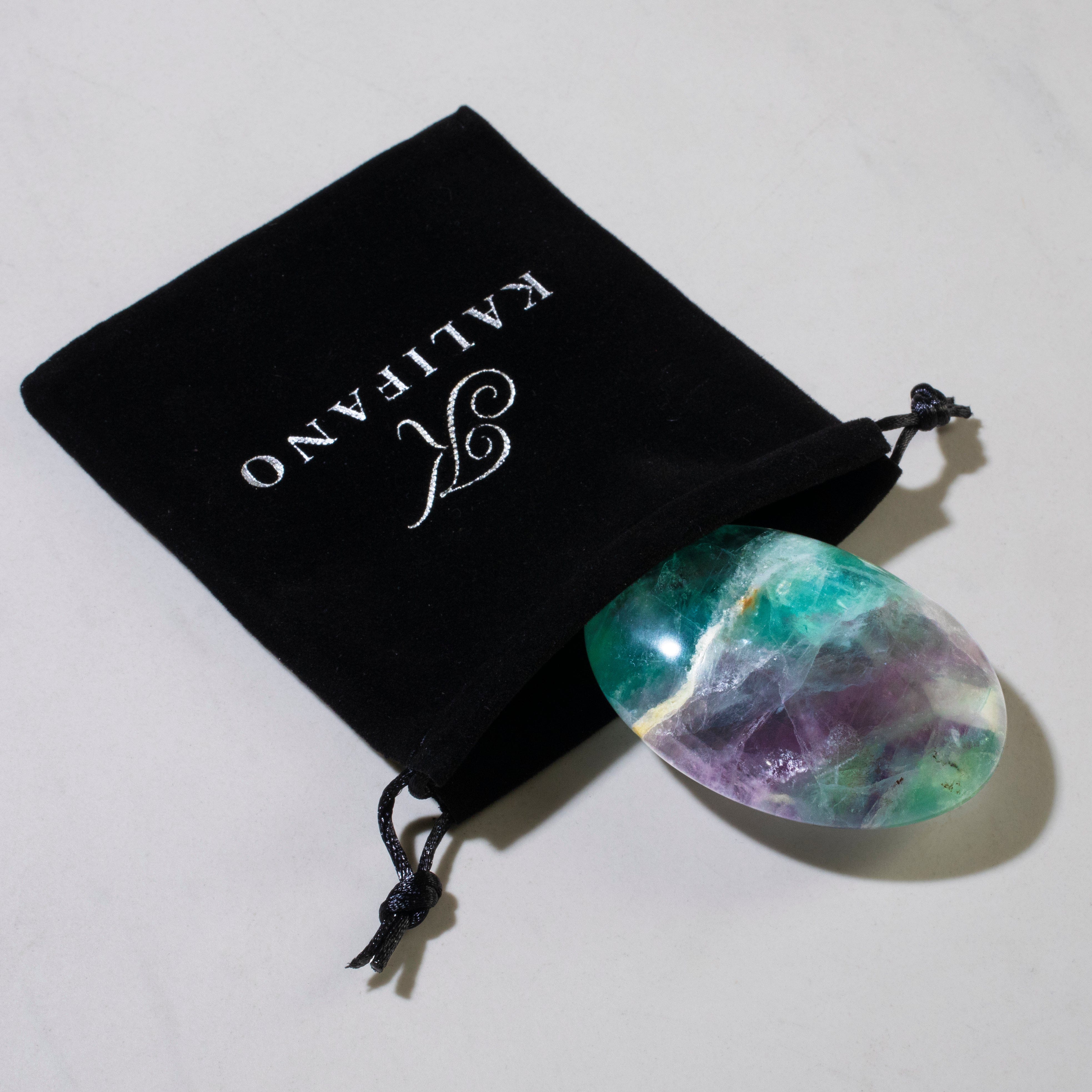 KALIFANO Gemstone Carvings Fluorite Palm Stone PS60-FL