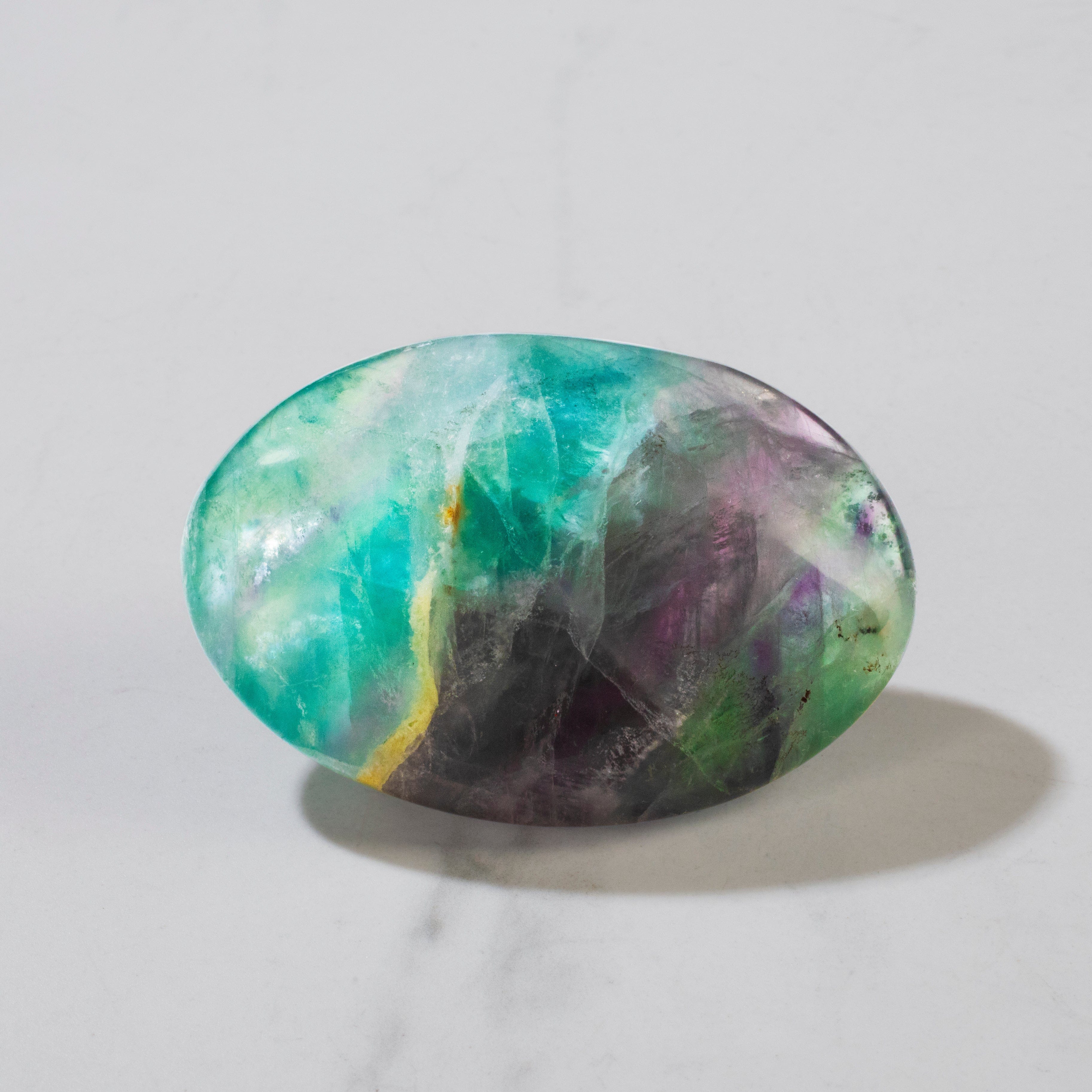 KALIFANO Gemstone Carvings Fluorite Palm Stone PS60-FL