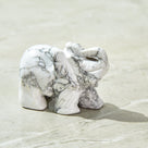 Howlite Elephant 2.5'' Natural Gemstone Carving