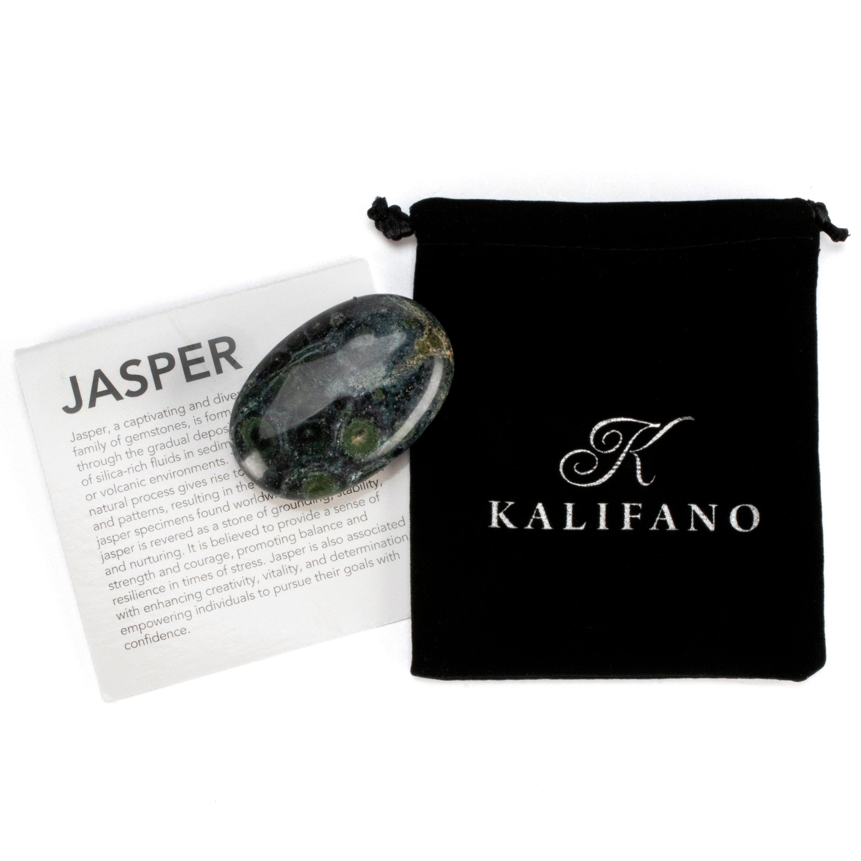 Kalifano Gemstone Carvings Kambaba Jasper Palm Stone PS60-KJ