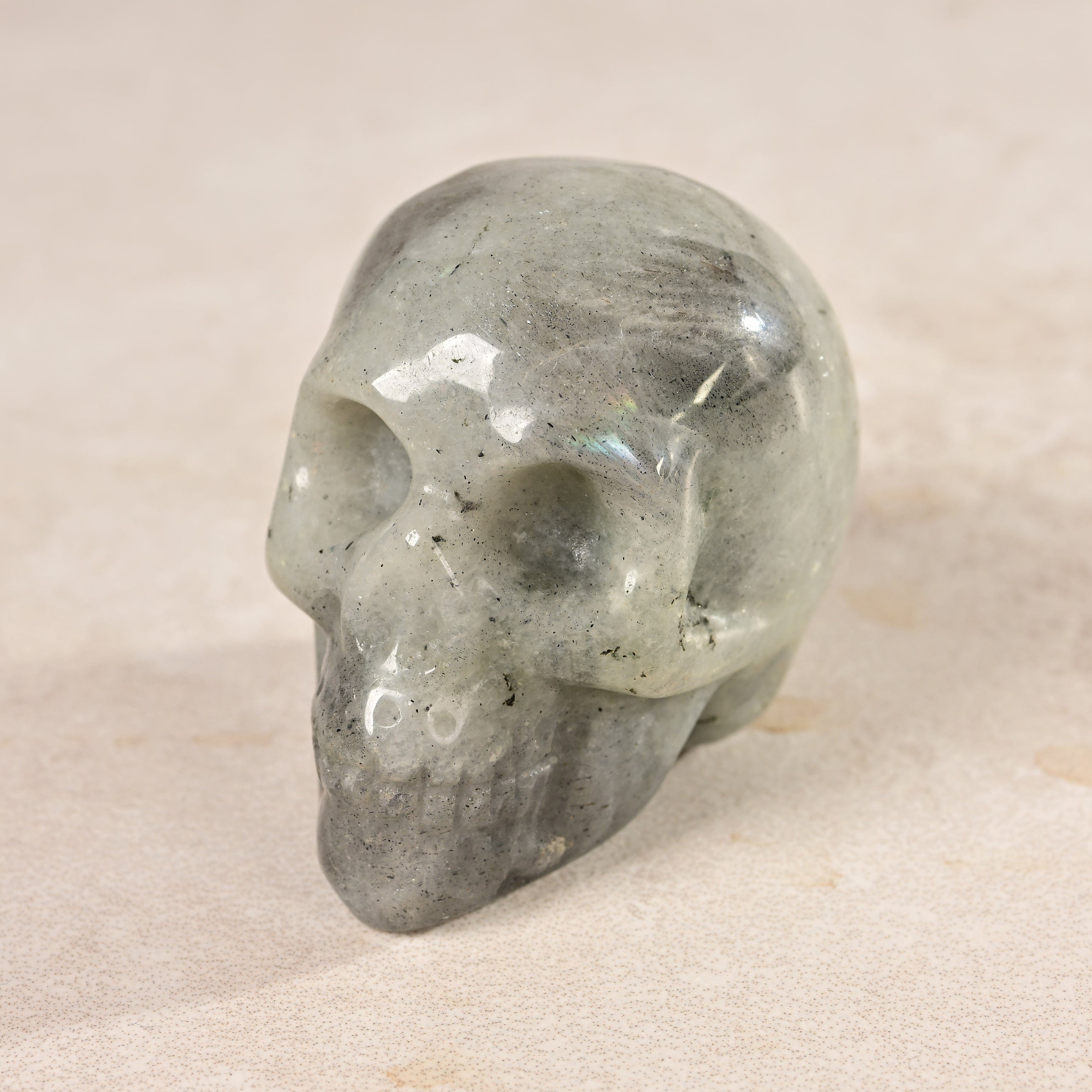 Kalifano Gemstone Carvings Labradorite Skull 2'' Natural Gemstone Carving CV29-SK-LB