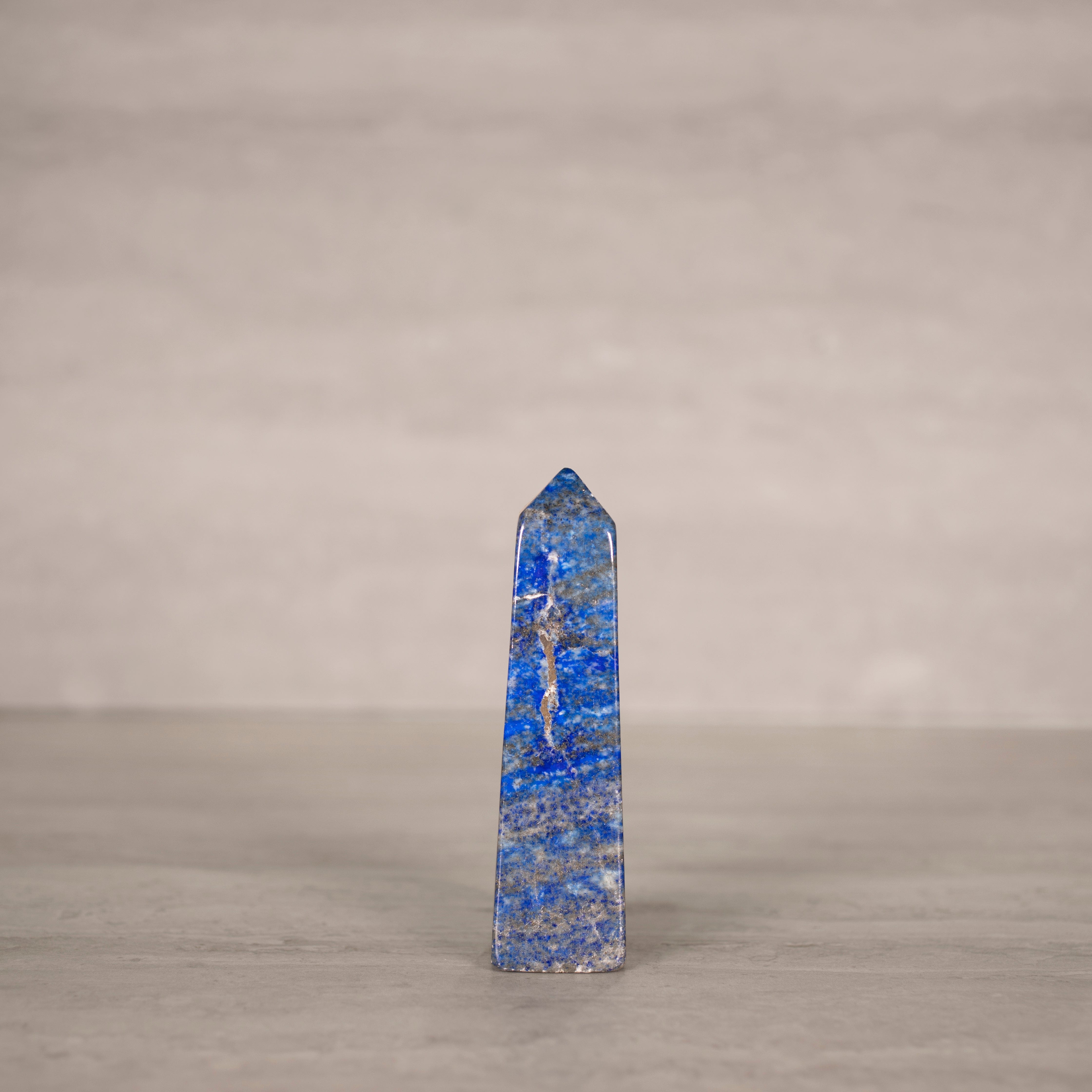 KALIFANO Gemstone Carvings Natural Lapis Lazuli Polished Obelisk from Afghanistan - 5.25" / 342 grams LPOB700.006