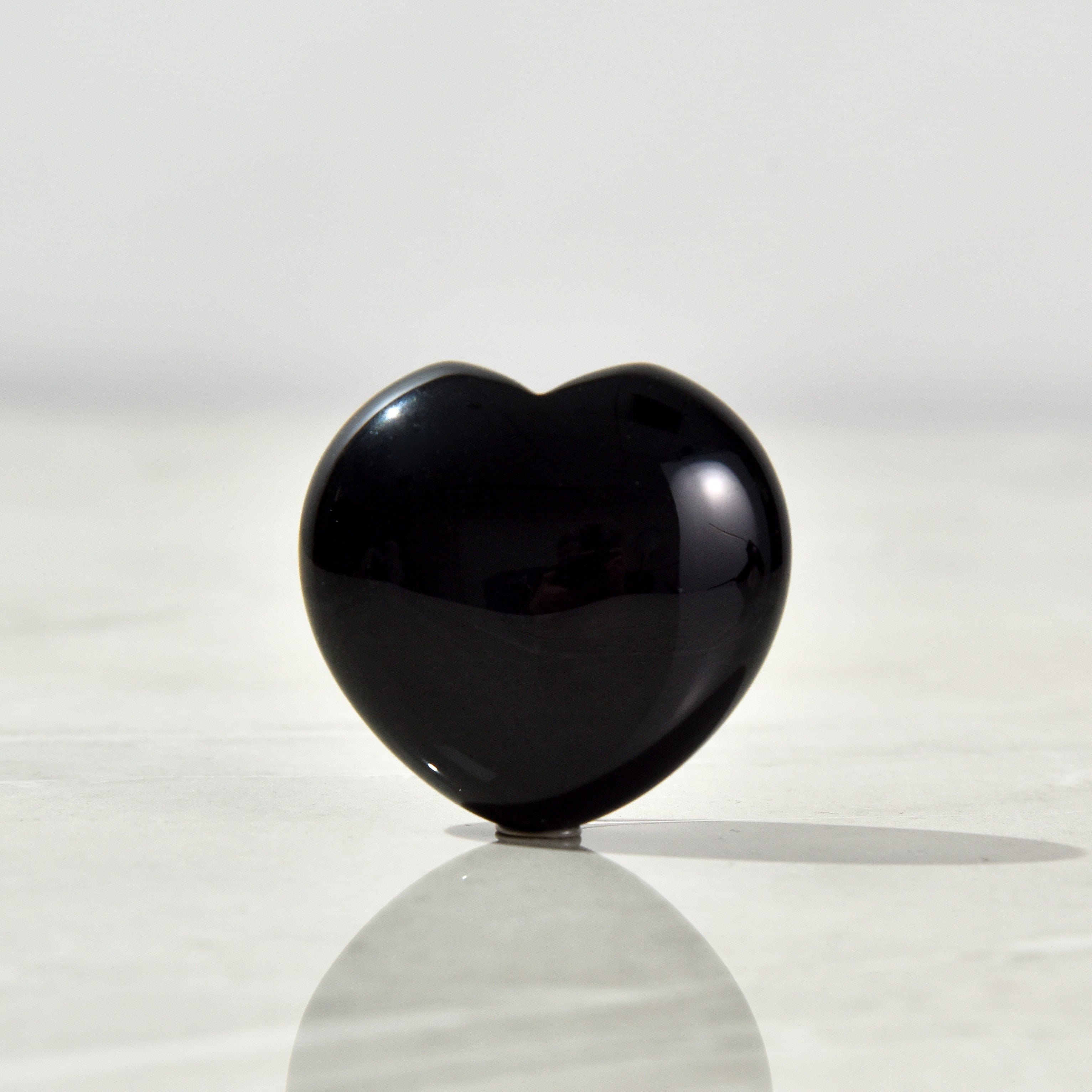 Kalifano Gemstone Carvings Obsidian Heart Carving GH40-OB