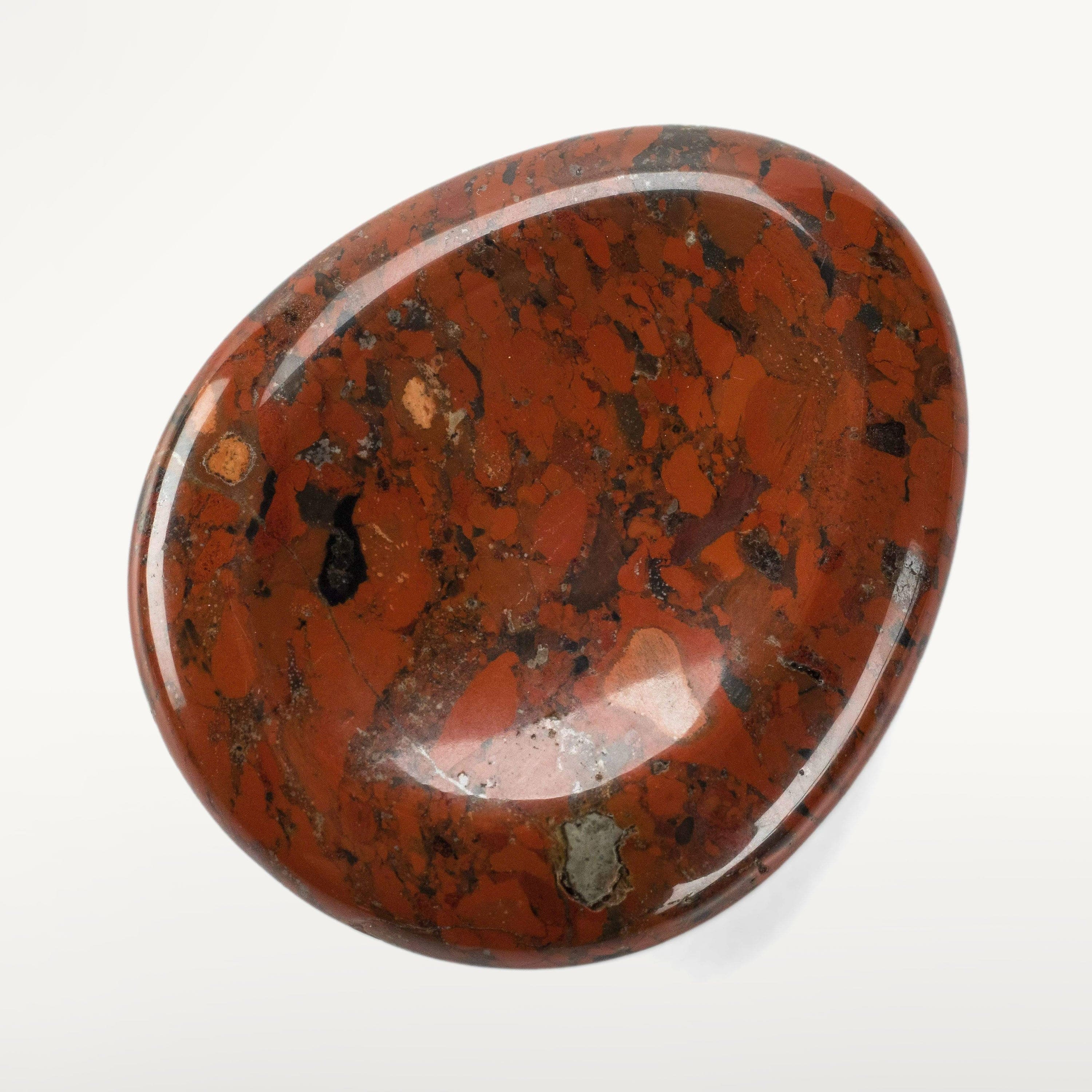 Kalifano Gemstone Carvings Red Jasper Worry Stone Natural Gemstone Carving CV10-W-RJ