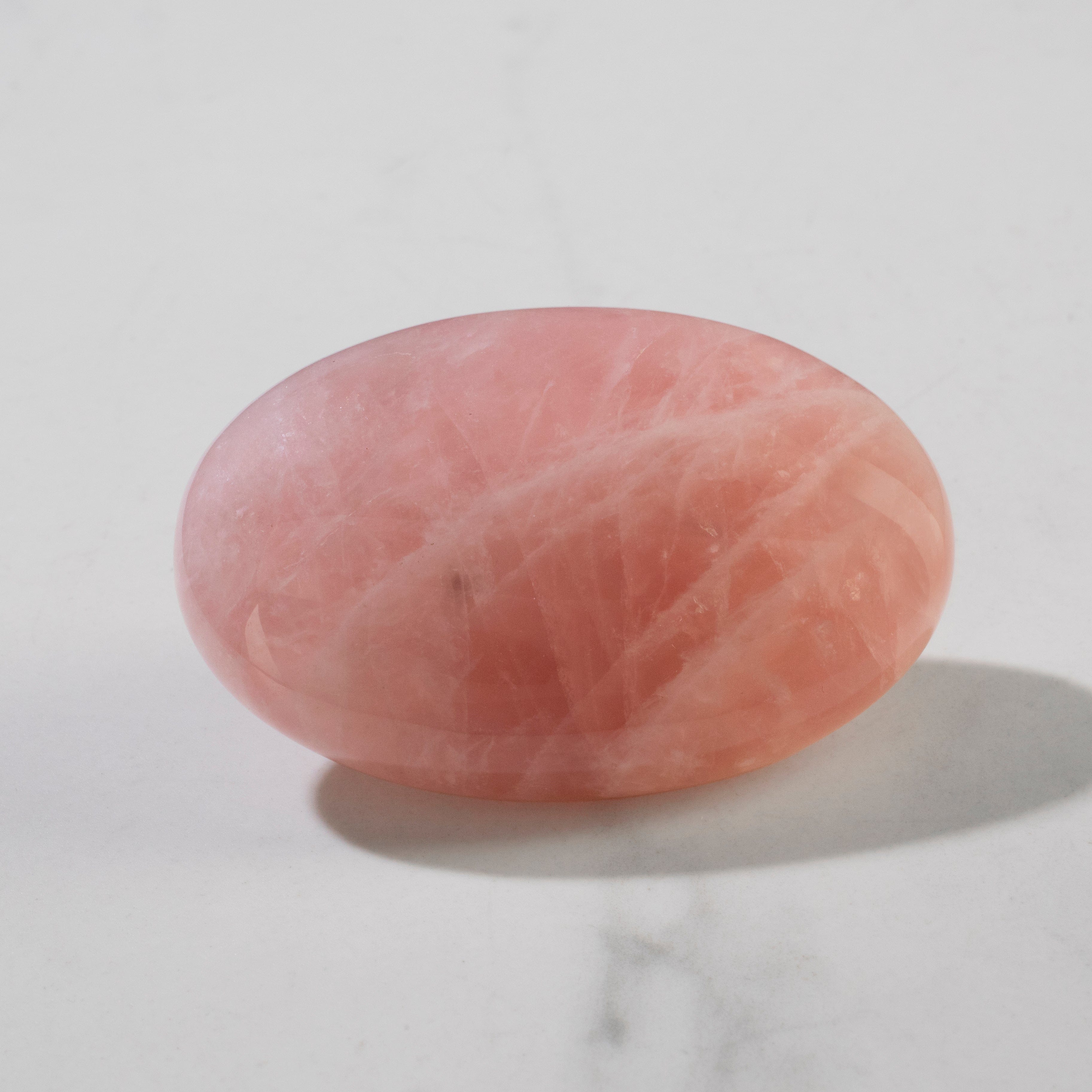 KALIFANON | AAA+ Rose Quartz Palm Stone Worry Crystal - Reiki Cuarzo