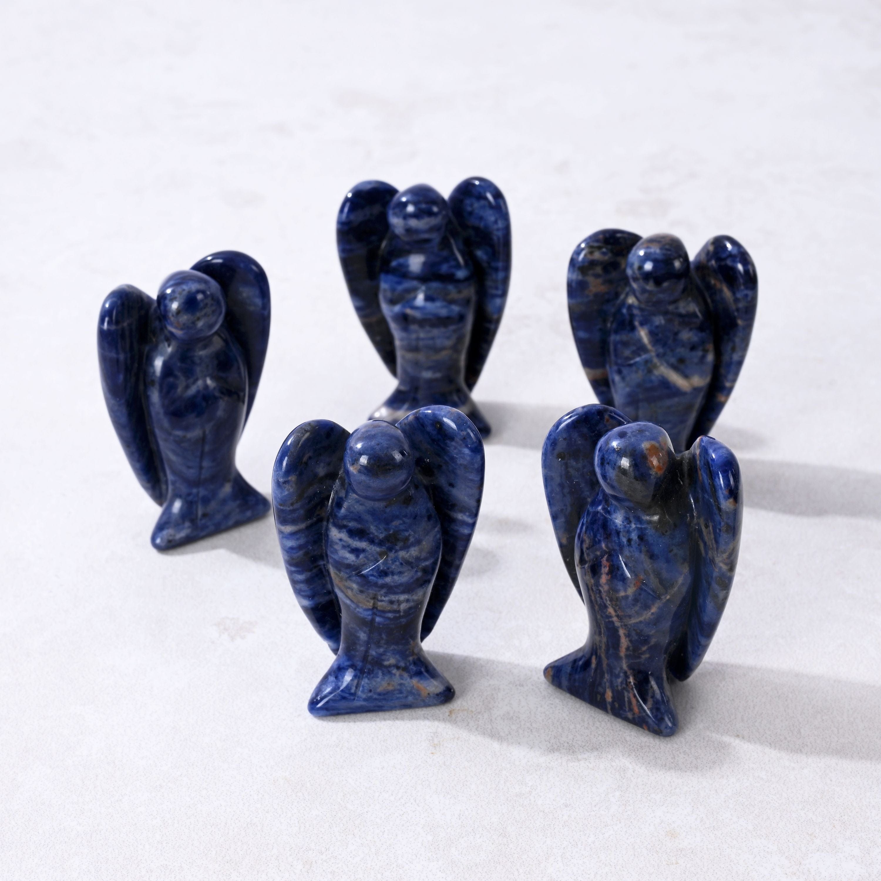 Kalifano Gemstone Carvings Sodalite Angel Gemstone Carving CV13-A-SD
