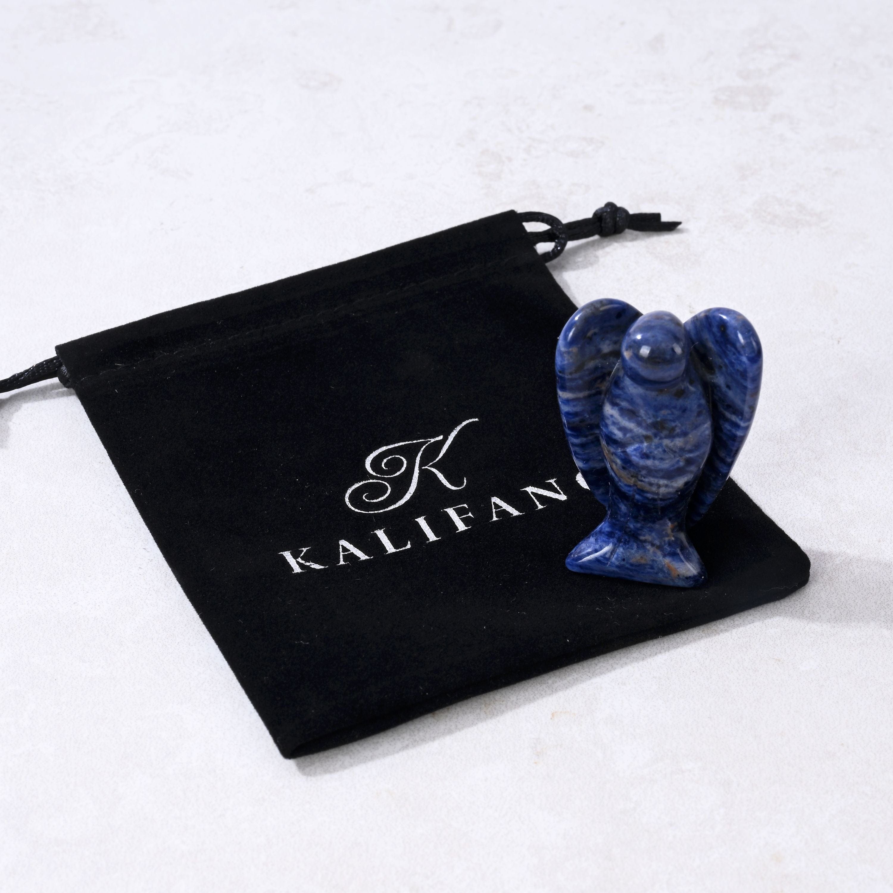 Kalifano Gemstone Carvings Sodalite Angel Gemstone Carving CV13-A-SD