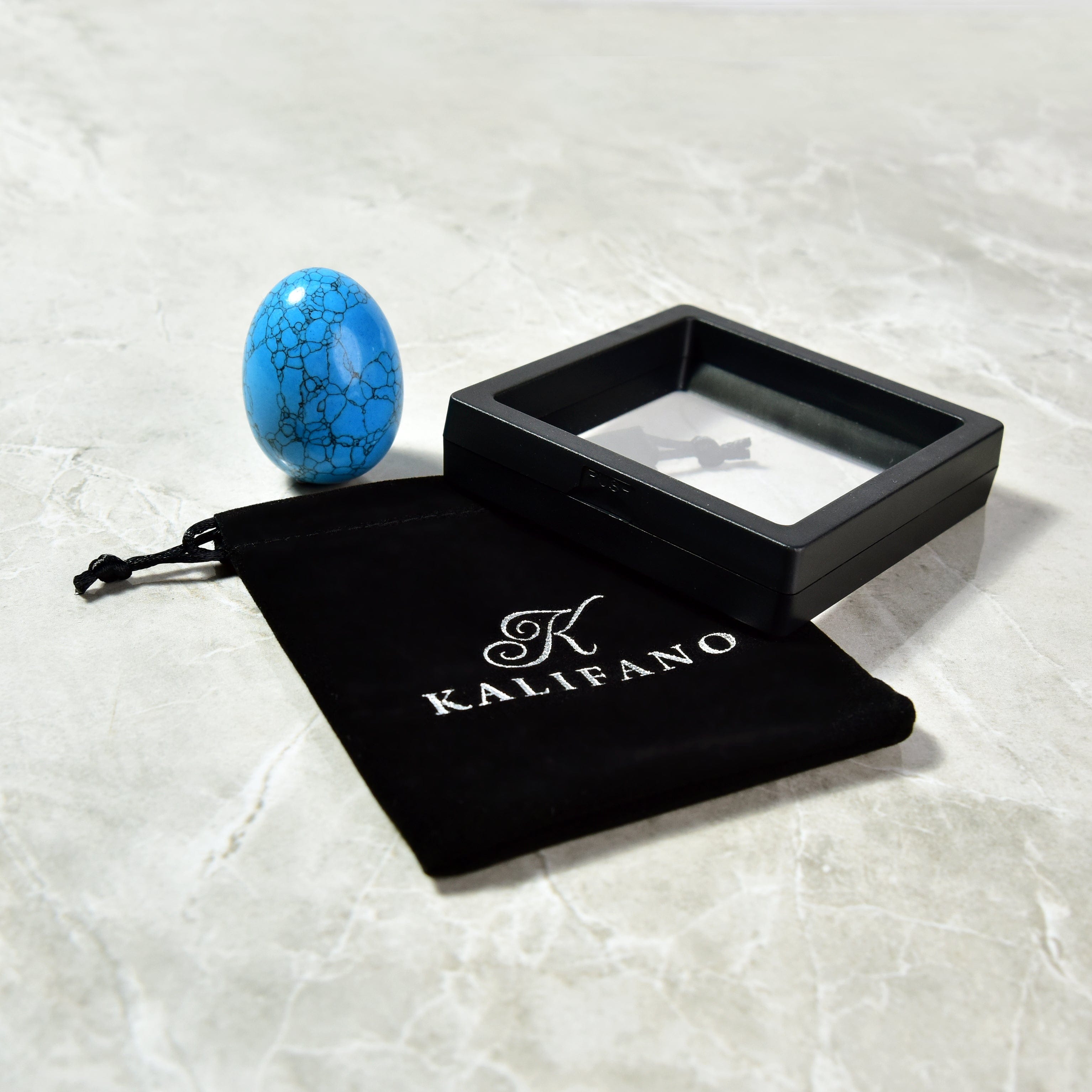 Kalifano Gemstone Carvings Turquoise Egg Gemstone Carving CV14-EG-TQ
