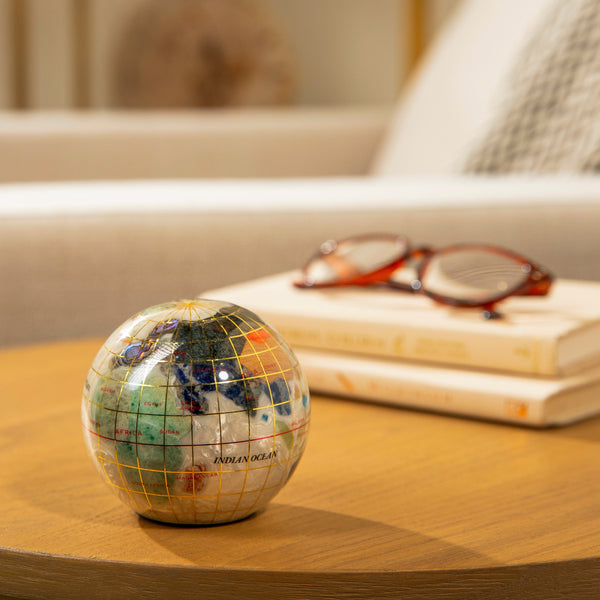 Alexander Kalifono deals Gemstone World Globe Paperweight