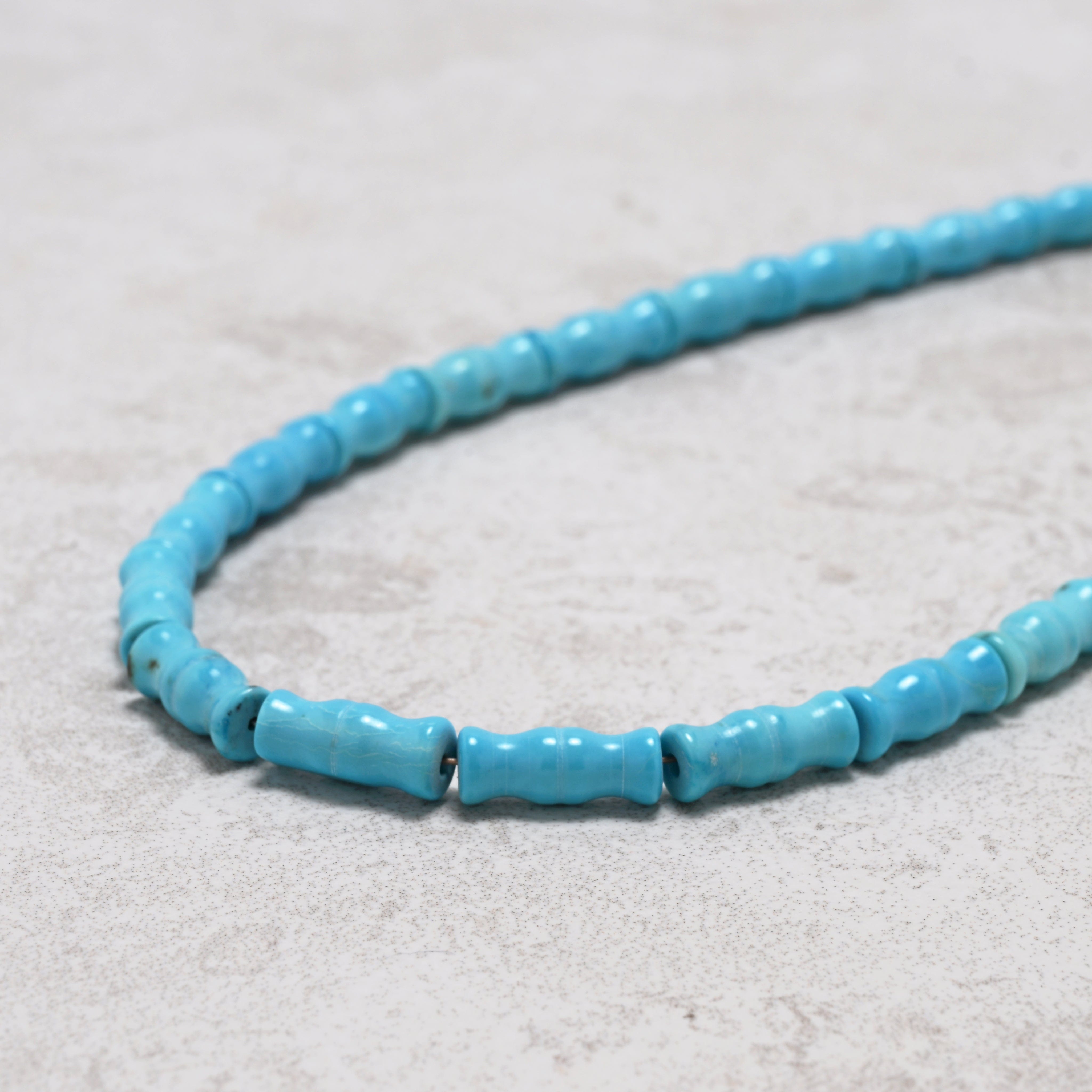 KALIFANO Gemstone Jewelry 18" Howlite Turquoise Necklace with Sterling Silver Lobster Clasp 925N-02-TQ