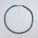Howlite Spiny Oyster Gemstone Necklace with Sterling Silver Clasp - 22