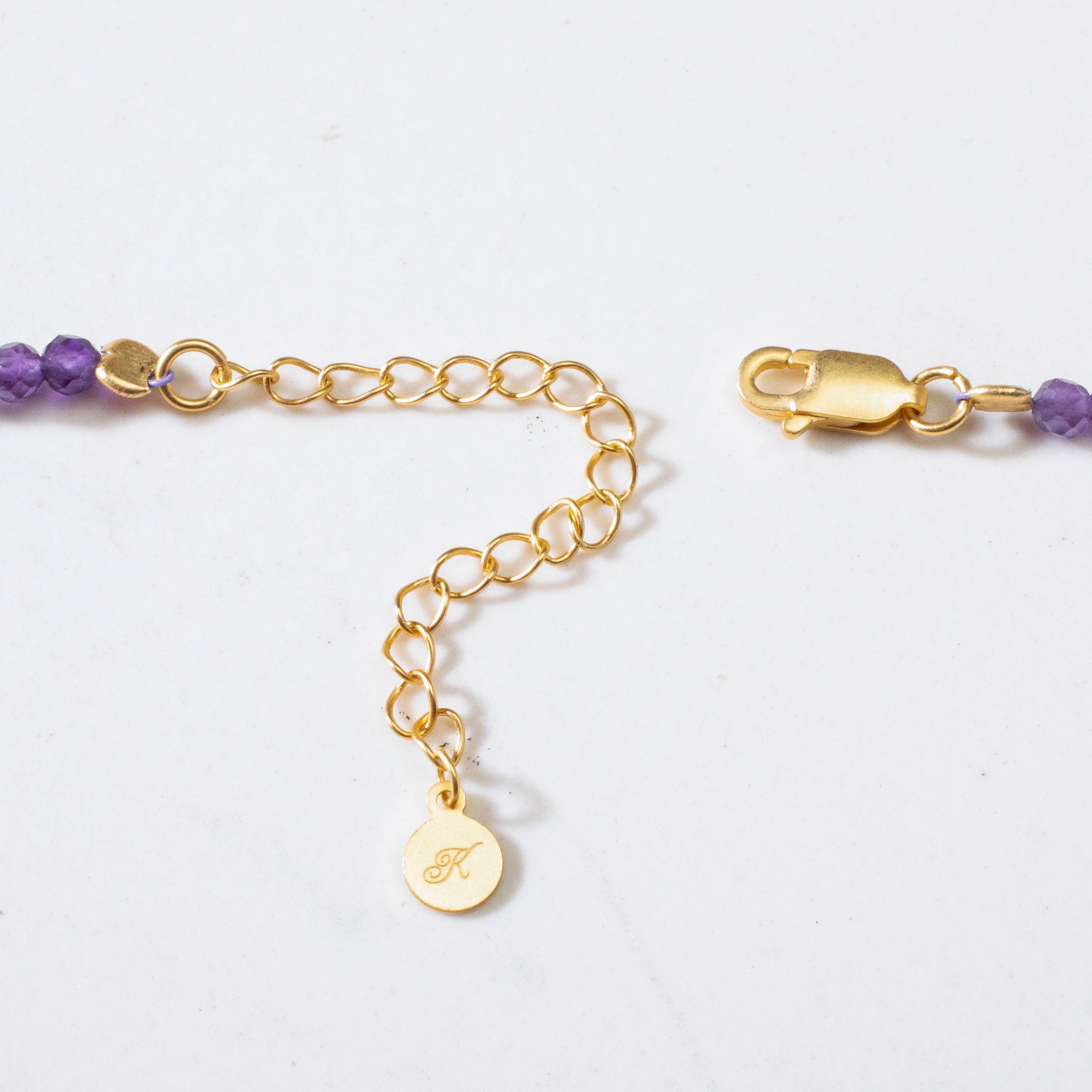 KALIFANO Gemstone Jewelry 3mm Amethyst Faceted 31" Necklace / Multi Wrap Bracelet N3-79G-AM