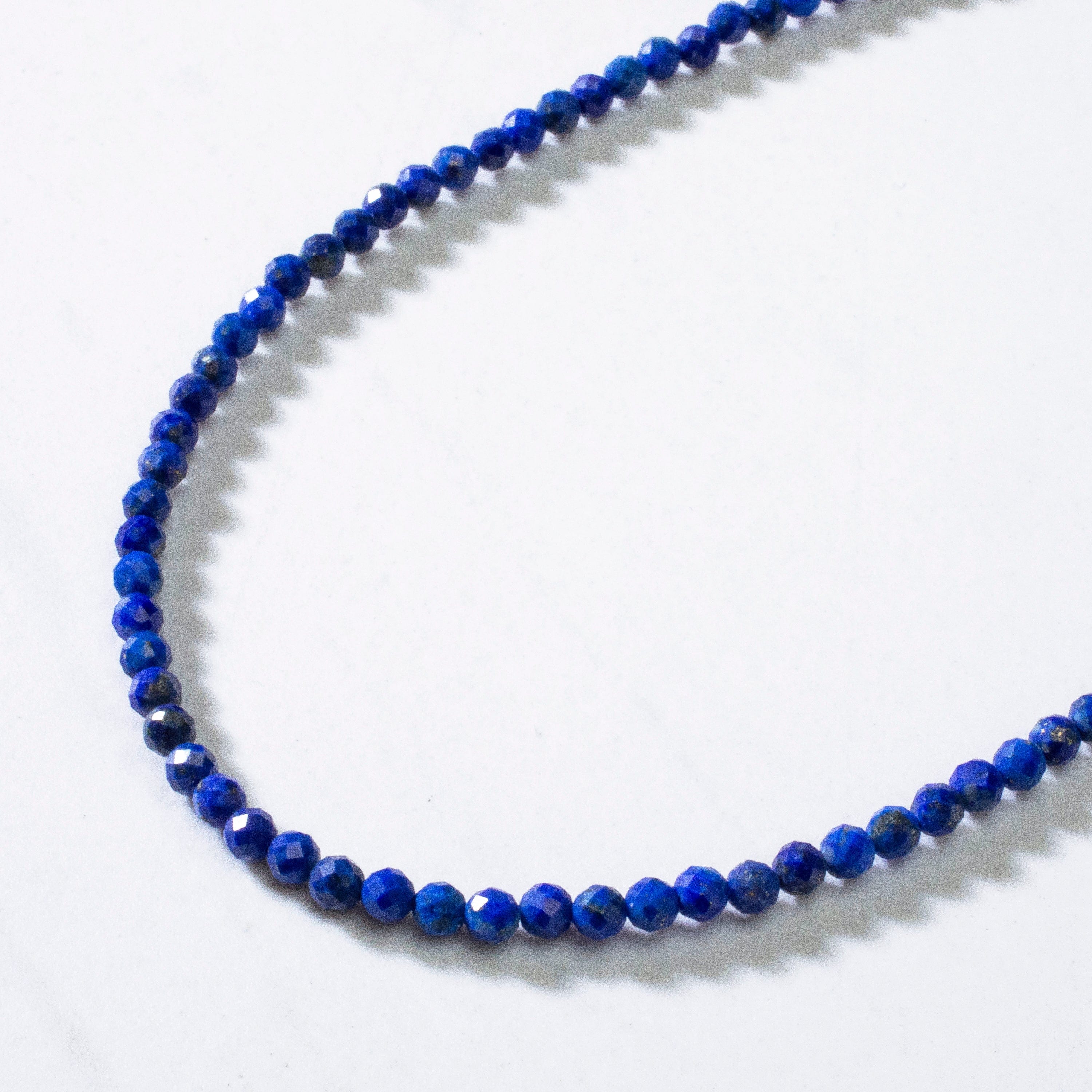 KALIFANO Gemstone Jewelry 3mm Lapis Faceted 31" Necklace / Multi Wrap Bracelet N3-79G-LP