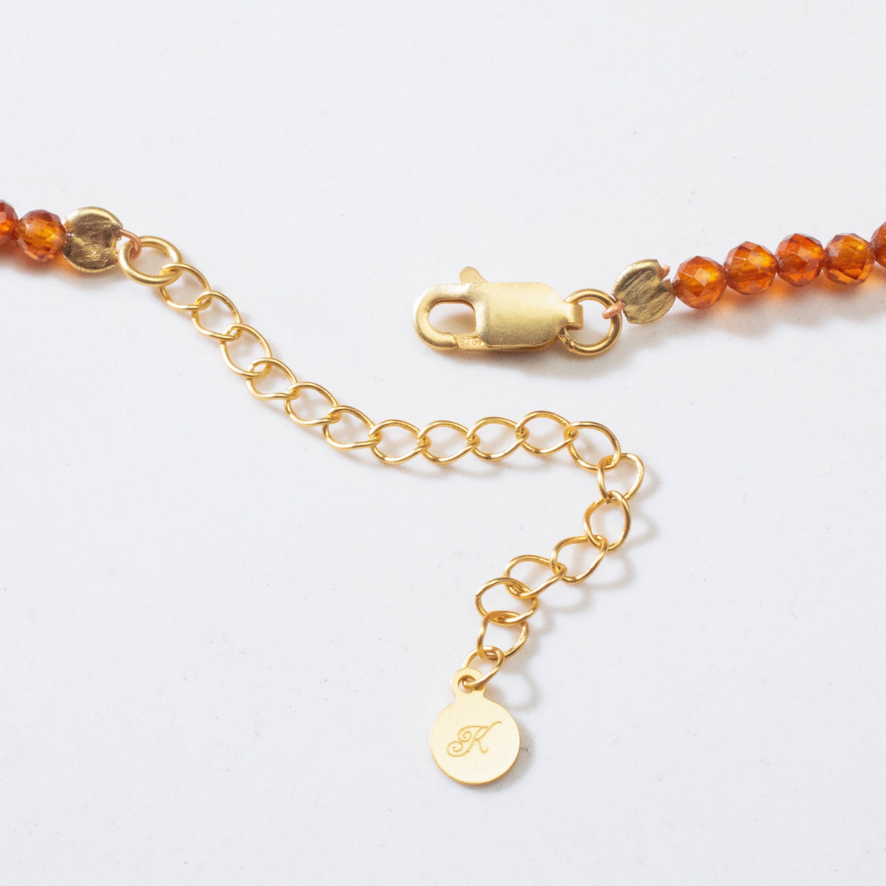 KALIFANO Gemstone Jewelry 3mm Orange Garnet Faceted 31" Necklace / Multi Wrap Bracelet N3-79G-OG
