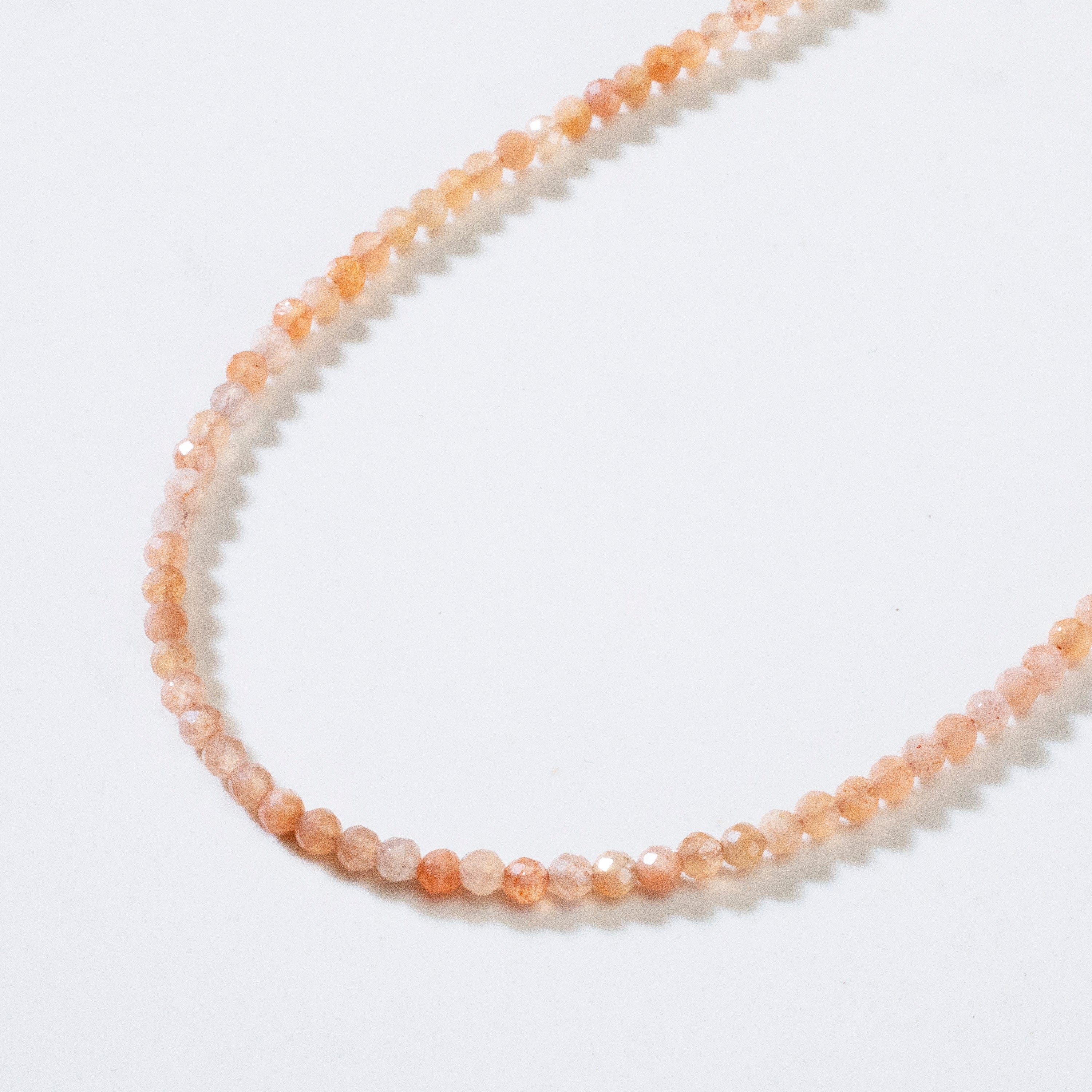 KALIFANO Gemstone Jewelry 3mm Peach Moonstone Faceted 31" Necklace / Multi Wrap Bracelet N3-79G-PM