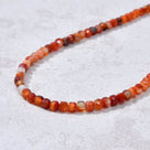 4mm Carnelian Faceted Cube 21