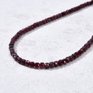 4mm Garnet Faceted Cube 21