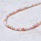 4mm Pink Opal Faceted Cube 21