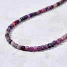4mm Ruby Sapphire Faceted Cube 21