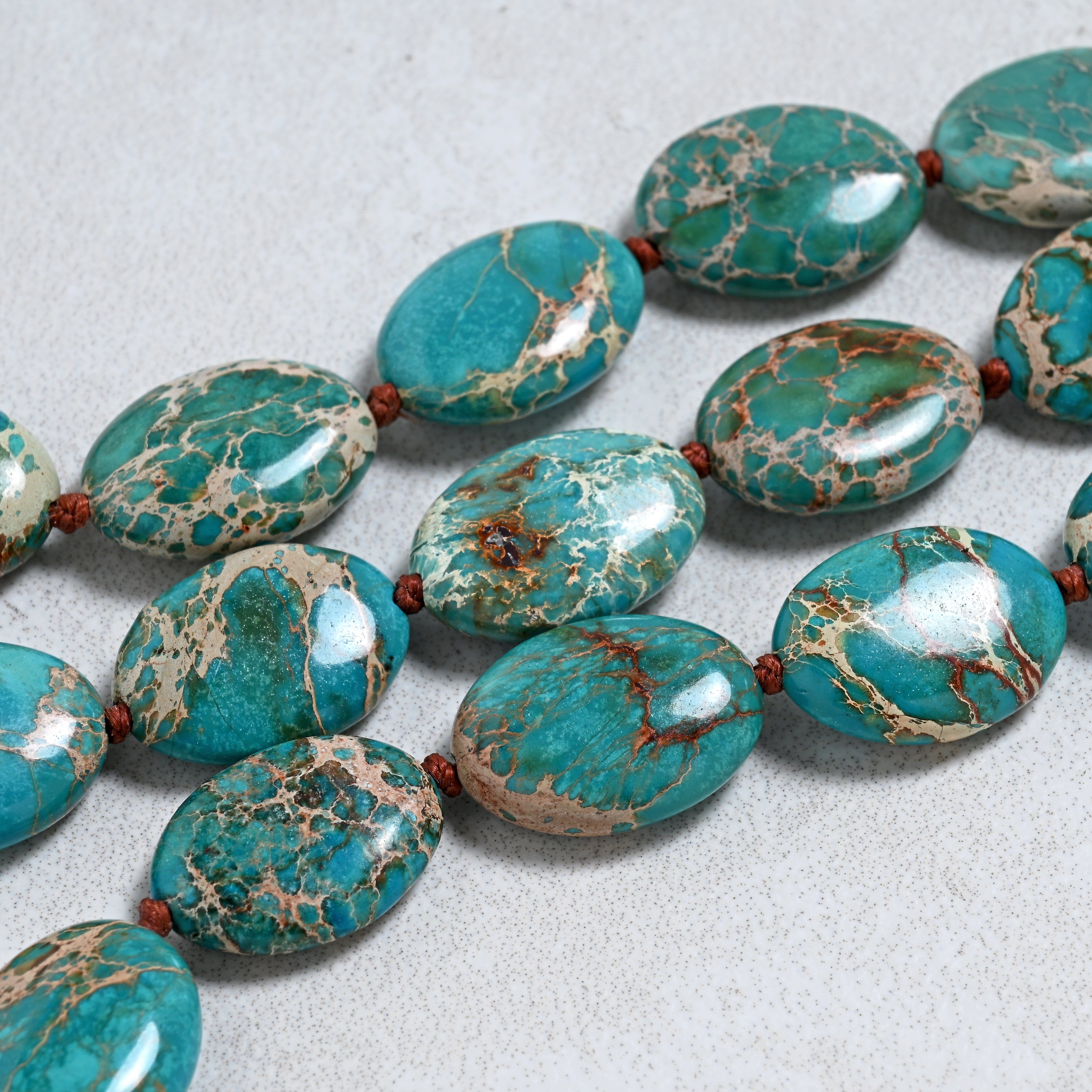 KALIFANO Gemstone Jewelry 73" Turquoise Natural Gemstone Necklace LN-TQ
