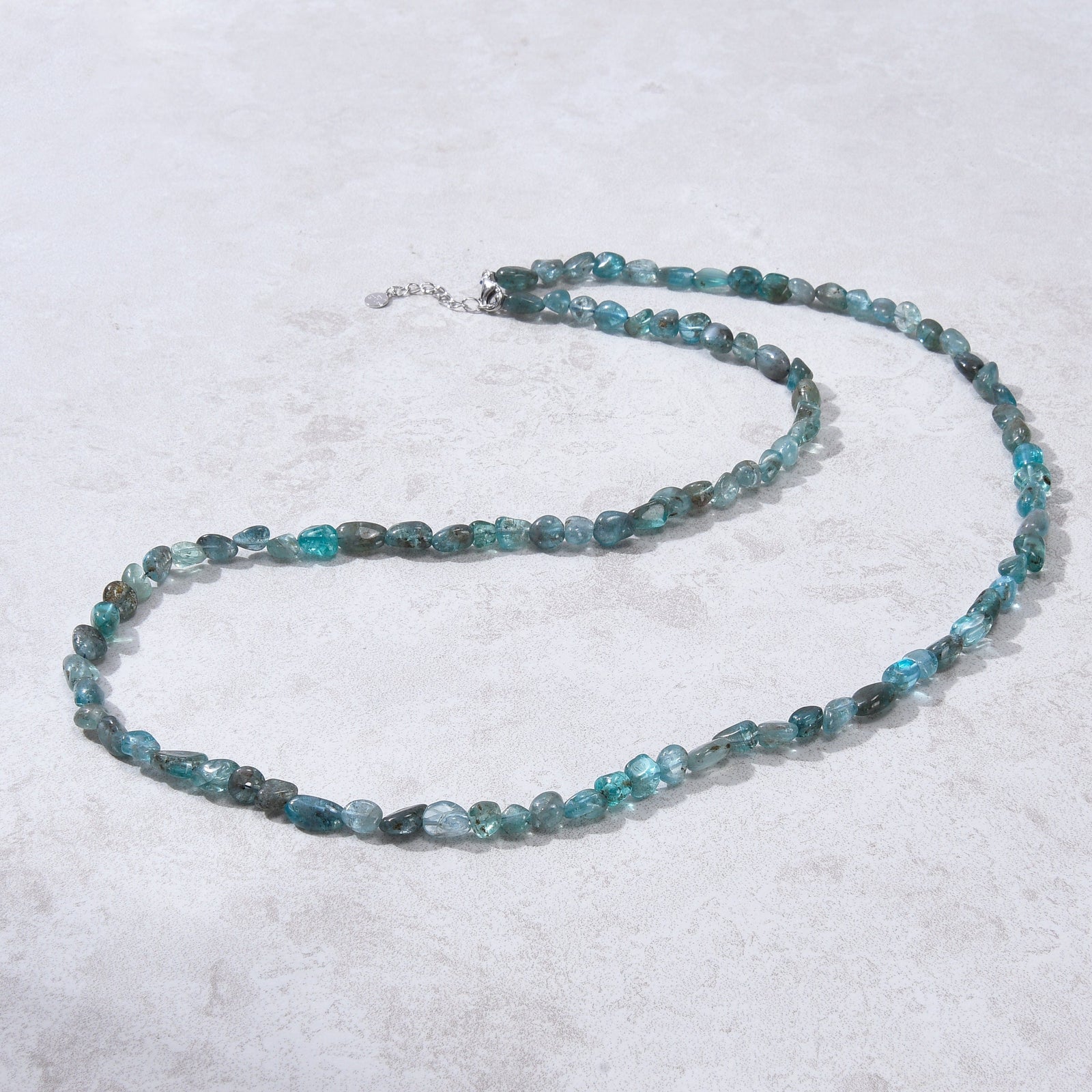 KALIFANO Gemstone Jewelry 8mm Apatite 30" Necklace / Multi wrap Bracelet N77-AP