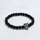 Black Agate 6mm Natural Gemstone Stretch Bracelet