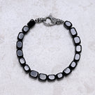 Black Agate 6x9mm Natural Gemstone Bracelet