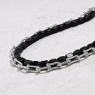 Black Agate & Hardware Style Chain Adjustable Necklace