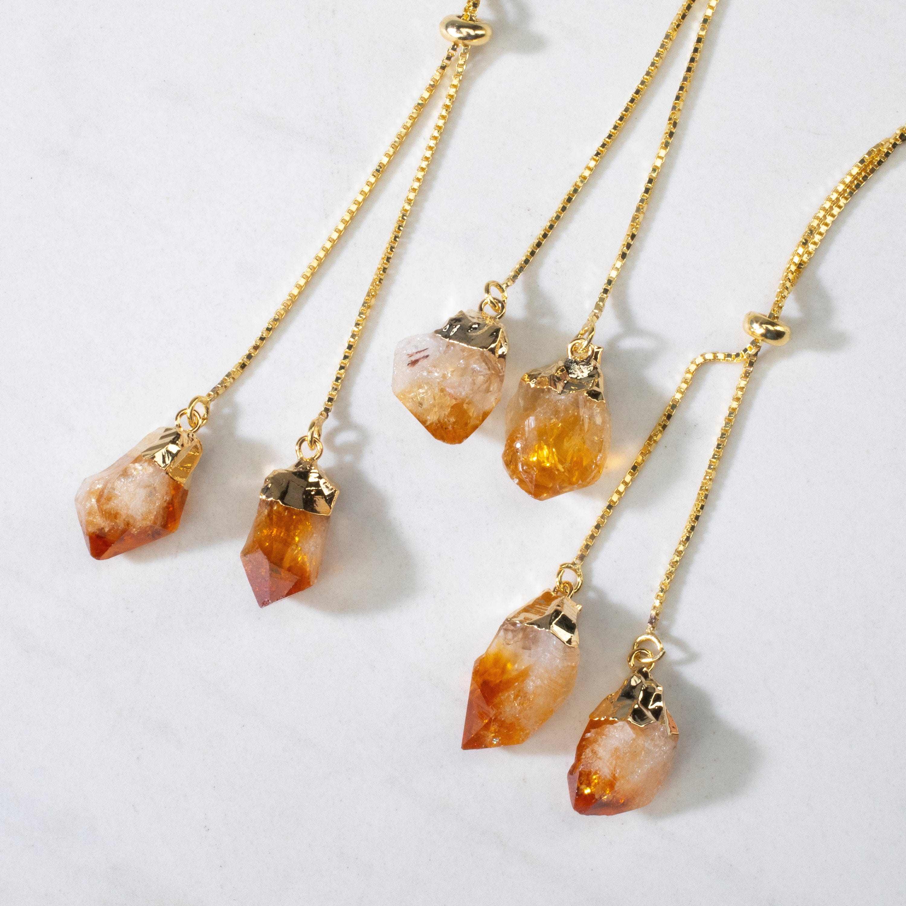 KALIFANO Gemstone Jewelry Citrine Bolo Necklace CJN-2S-CT