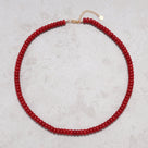 Coral 4x7mm Necklace With Sterling Silver Clasp - 18