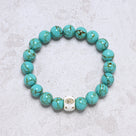 Howlite Turquoise 10mm Natural Gemstone Stretch Bracelet